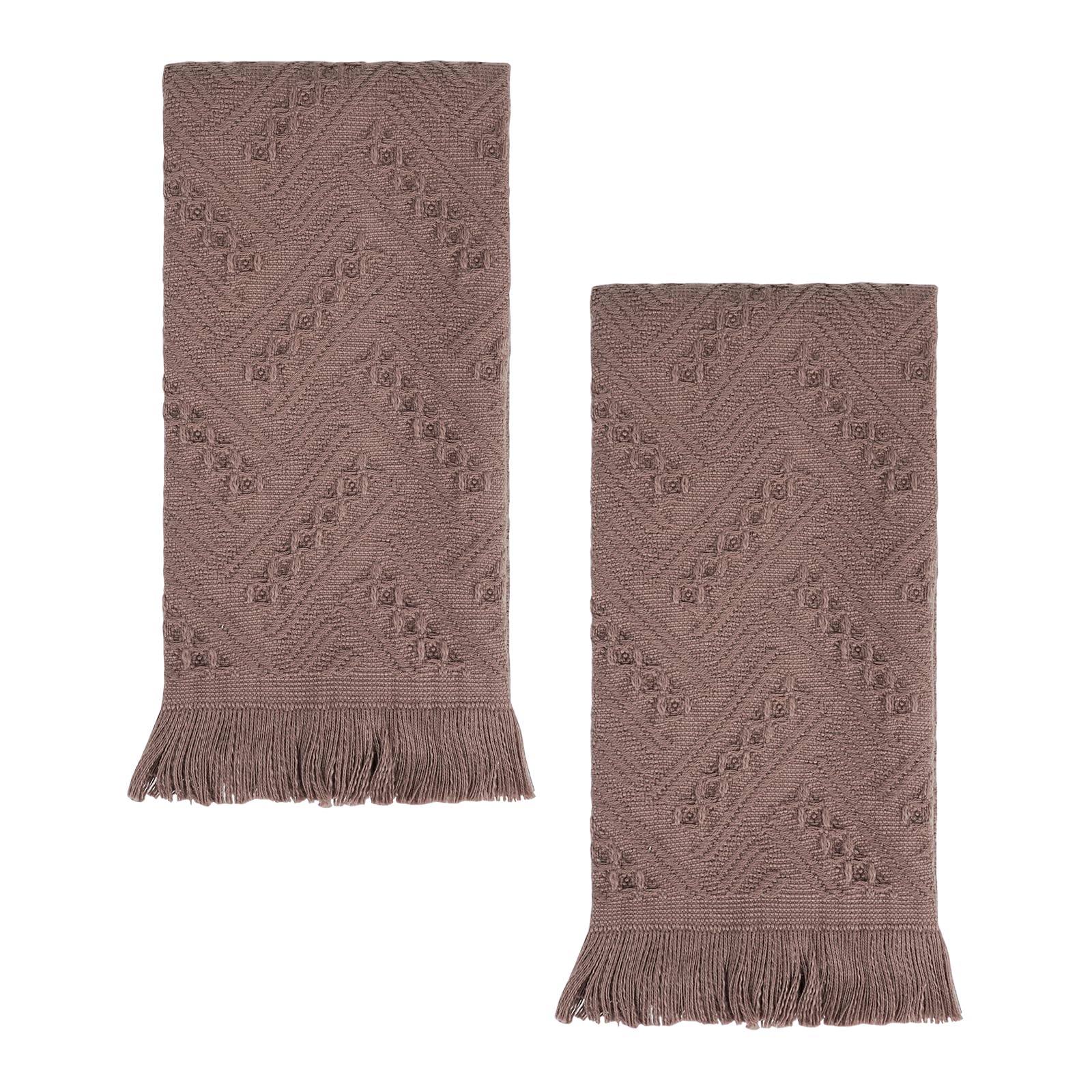 Youlertex Luxury Decorative Hand Towels Bathroom: 2 Packs 14X30 100% Cotton Turkish Absorbent Soft Face Towel Set For Boho Bathr