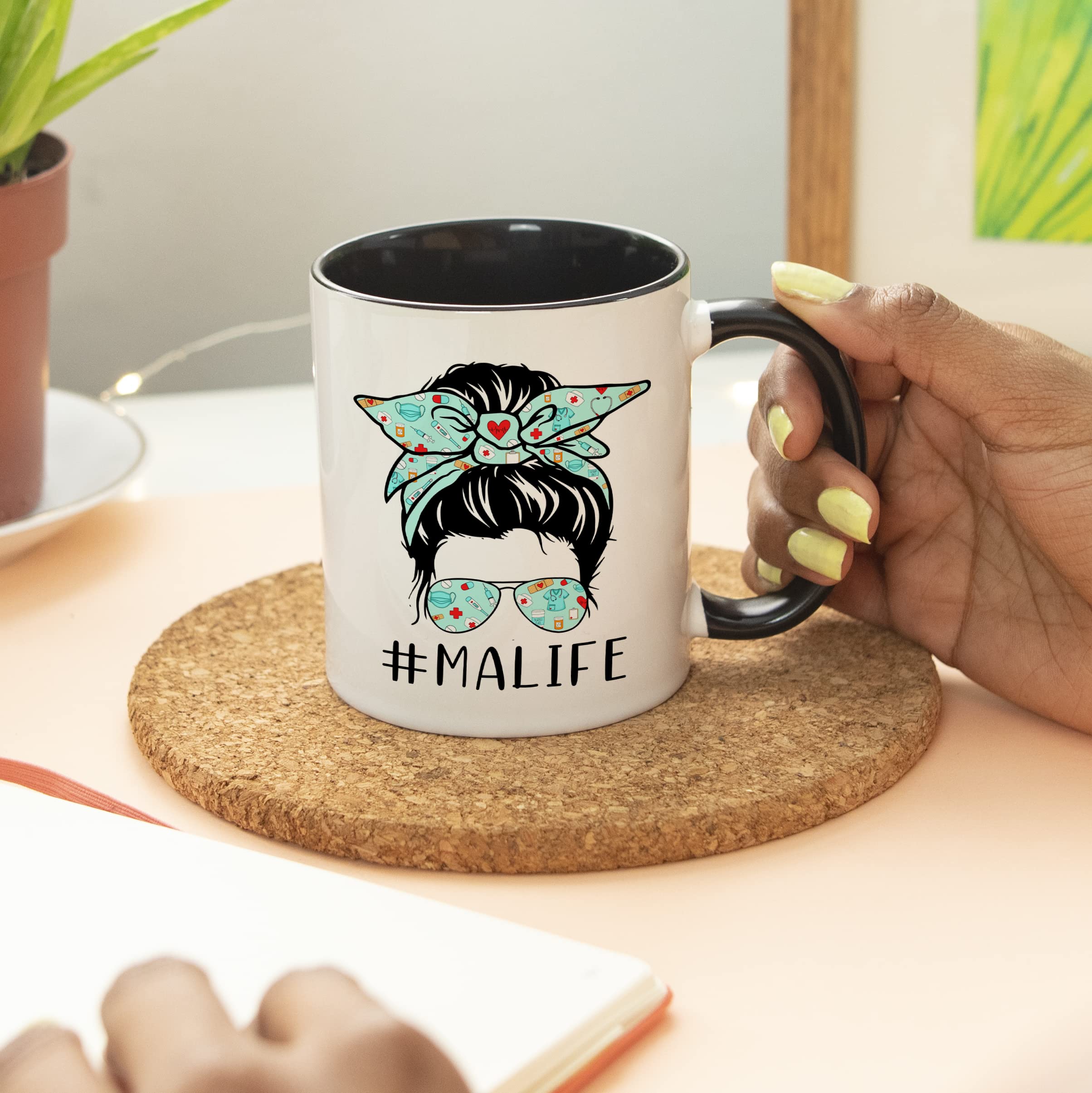 YouNique Designs Medical Assistant Mug, 11 Ounces, Medical Assistant Student Coffee Mug, Medical Assistant Cups, Medical Assista