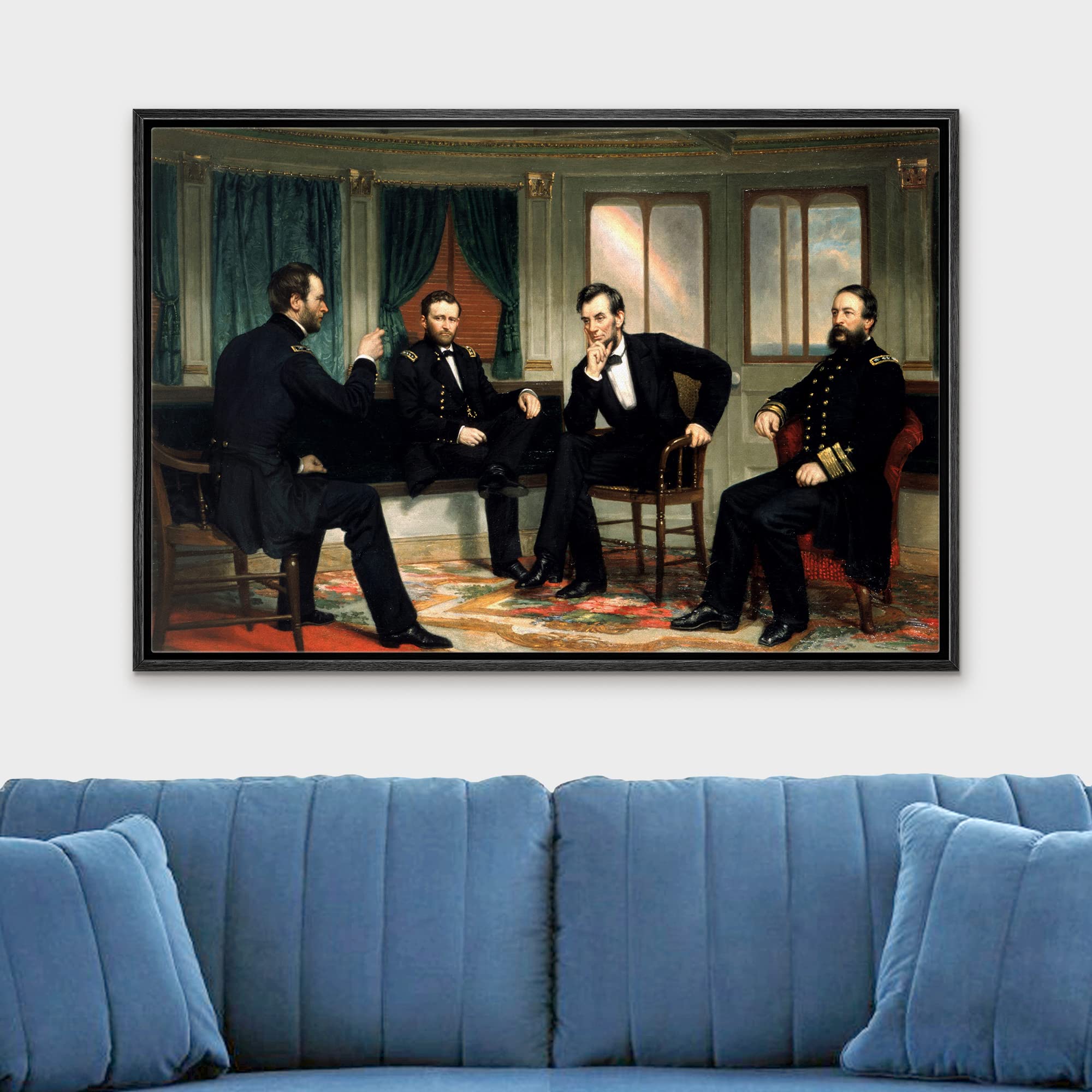 Wall26 Framed Canvas Print Wall Art The Peacemakers By George Peter Healy Cultural People Oil Painting Fine Art Traditional Dram