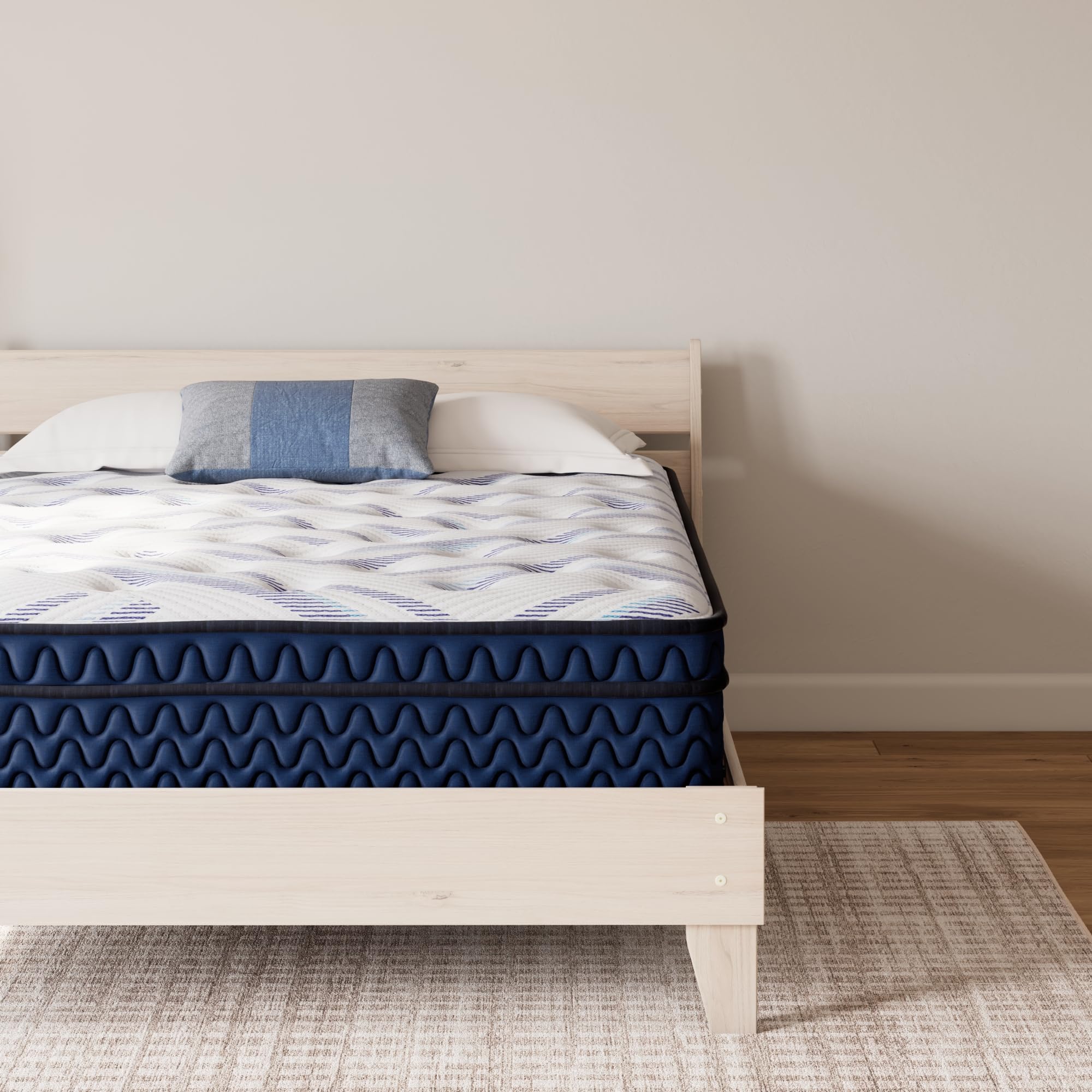 Signature Design by Ashley Twin Size Stack 12 Inch Hybrid Medium Plush Cooling Gel Infused Memory Foam Mattress for Pressure Rel