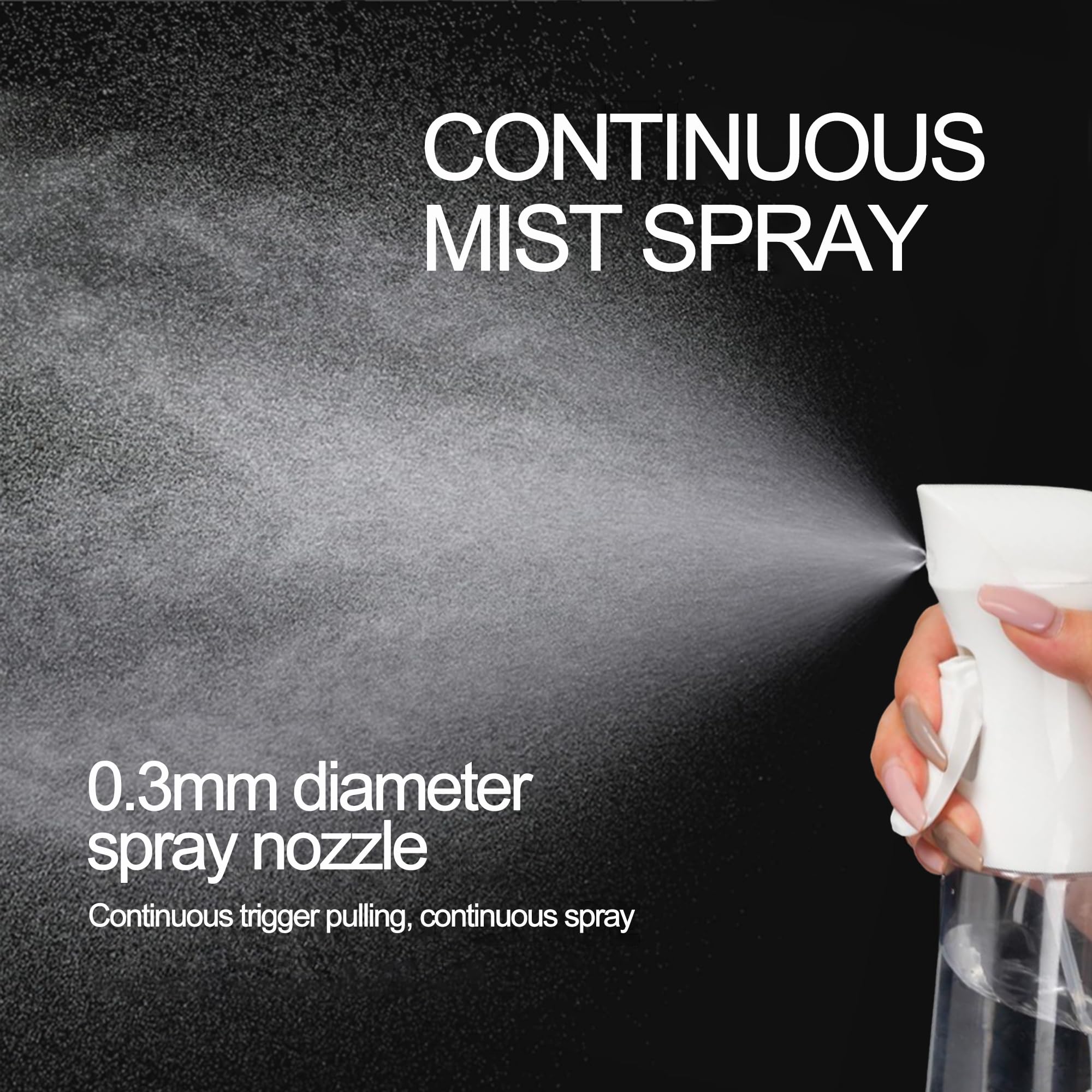 Miralosvian Spray Bottle For Hair Continuous Ultra Fine Mist (200Ml) 360 Multi Spray Bottle For Plants, Cleaning, Skin Care Leak