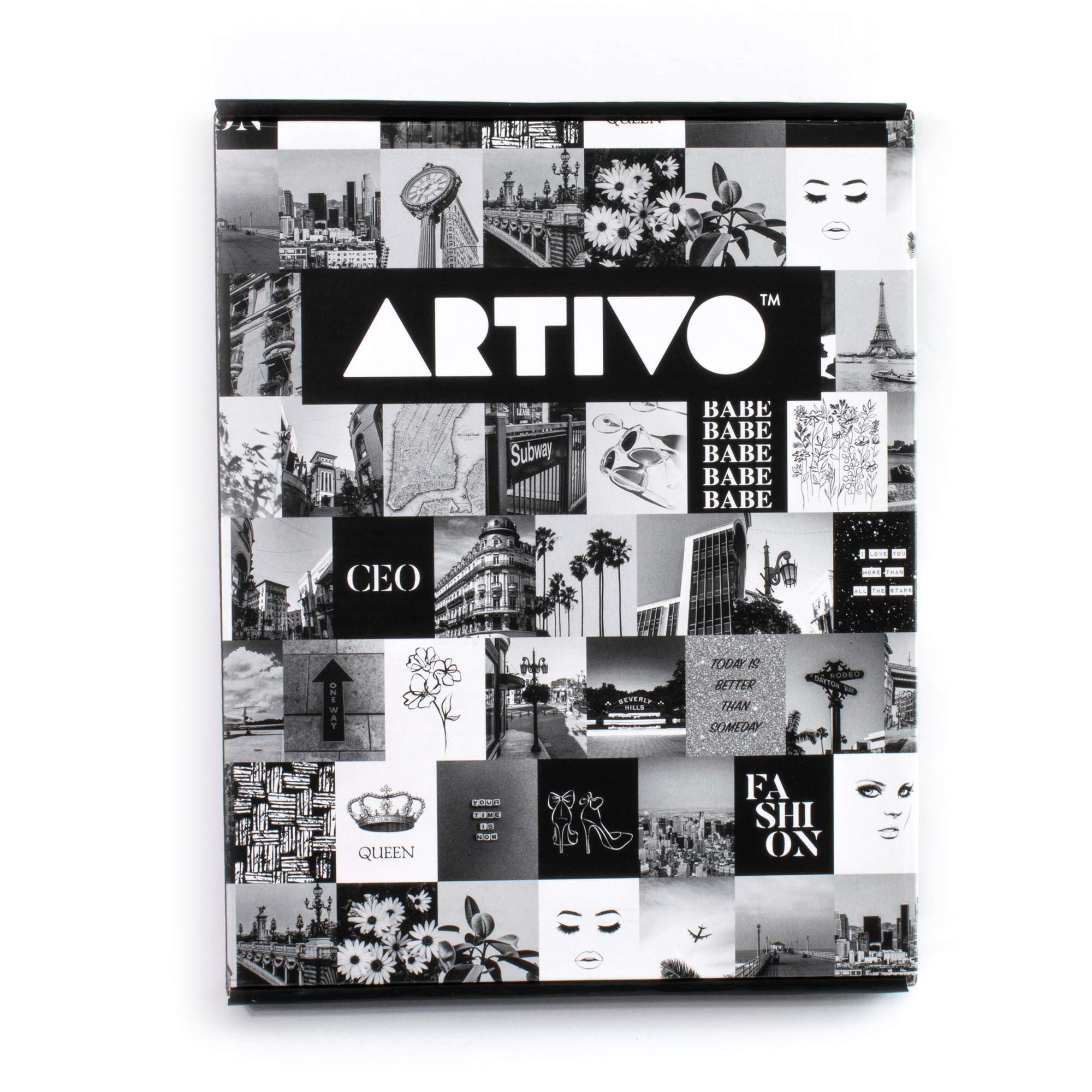 Black White Wall Collage Kit Aesthetic Pictures 50 Set 8X10 Inches, City Chic Wall Decor For Teen Girls, Wall Art Prints, Colleg