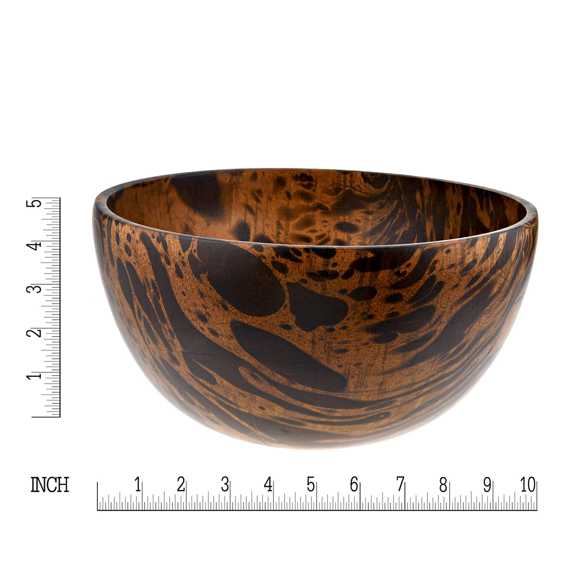 Aeravida Versatile 10 Inches Mango Tree Wood With Dark Stain Kitchen D  Cor Serving Bowl | Decorative Wood Serving Bowl | Mango