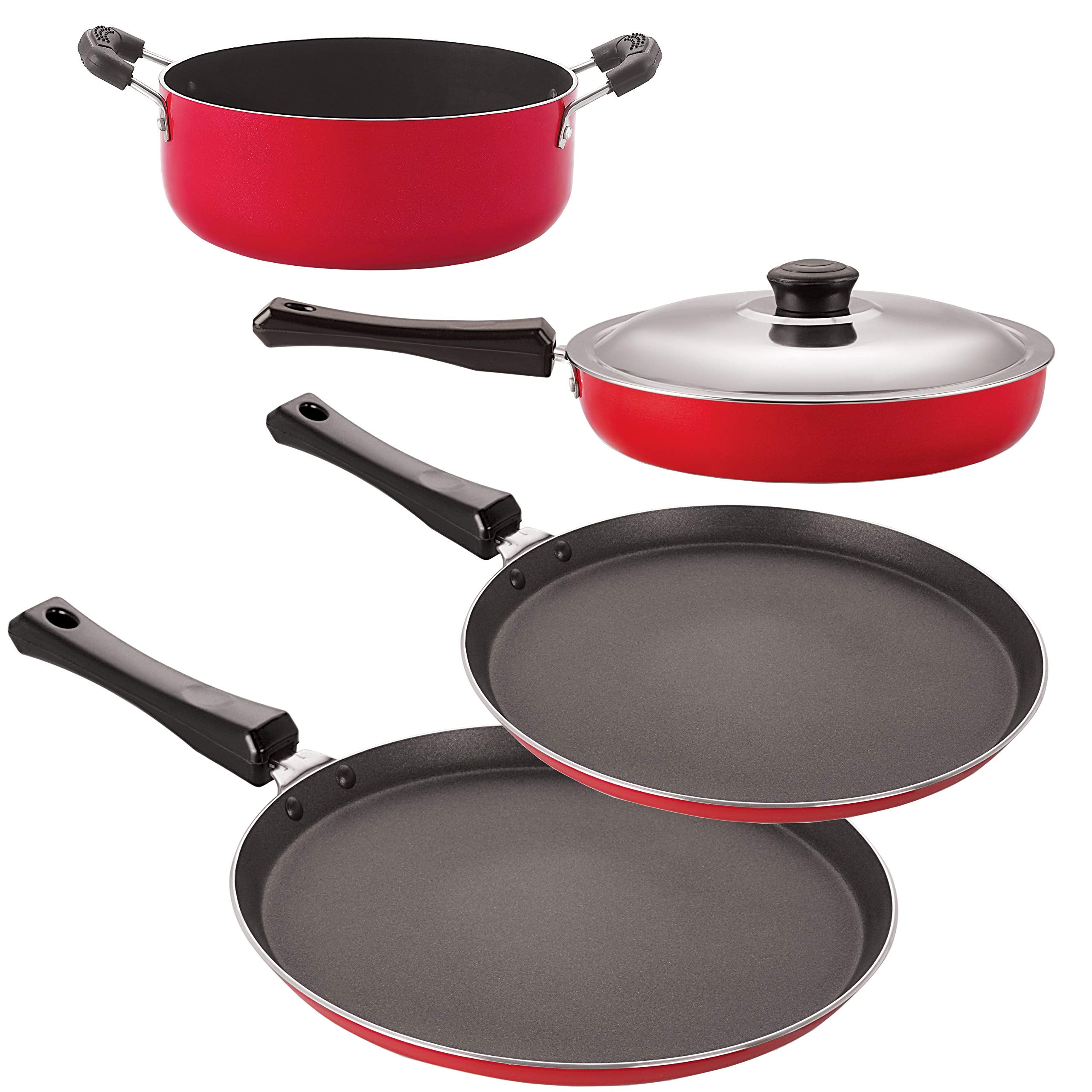 Nirlon NonStick 3 Layer Coated Highly Durable Kitchen Cooking Utencils Combo Gift Set With Bakelite Handle