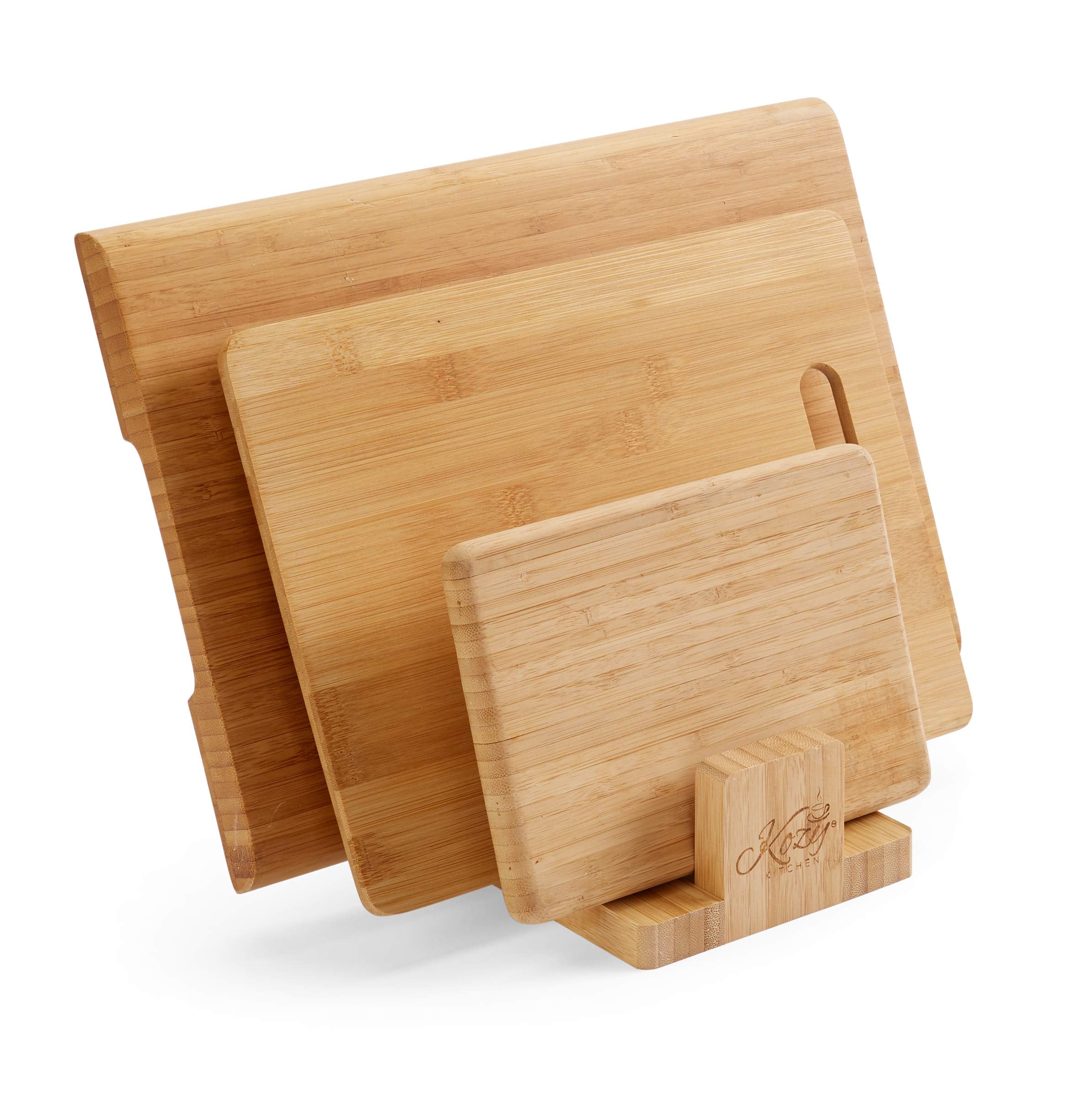 Cutting Board Organizer Natural Bamboo Kitchen Pantry Rack Cabinet Organizer For Cutting Board, Dish, Bakeware, Plate, Pot Lid, 