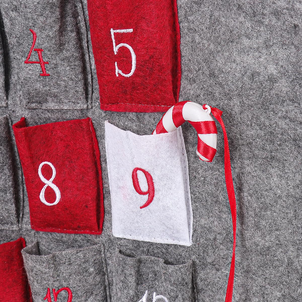 GMOEGEFT Advent Calendar 2024 Countdown to Christmas 25 Days Hanging Xmas Home Wall Fabric Decoration