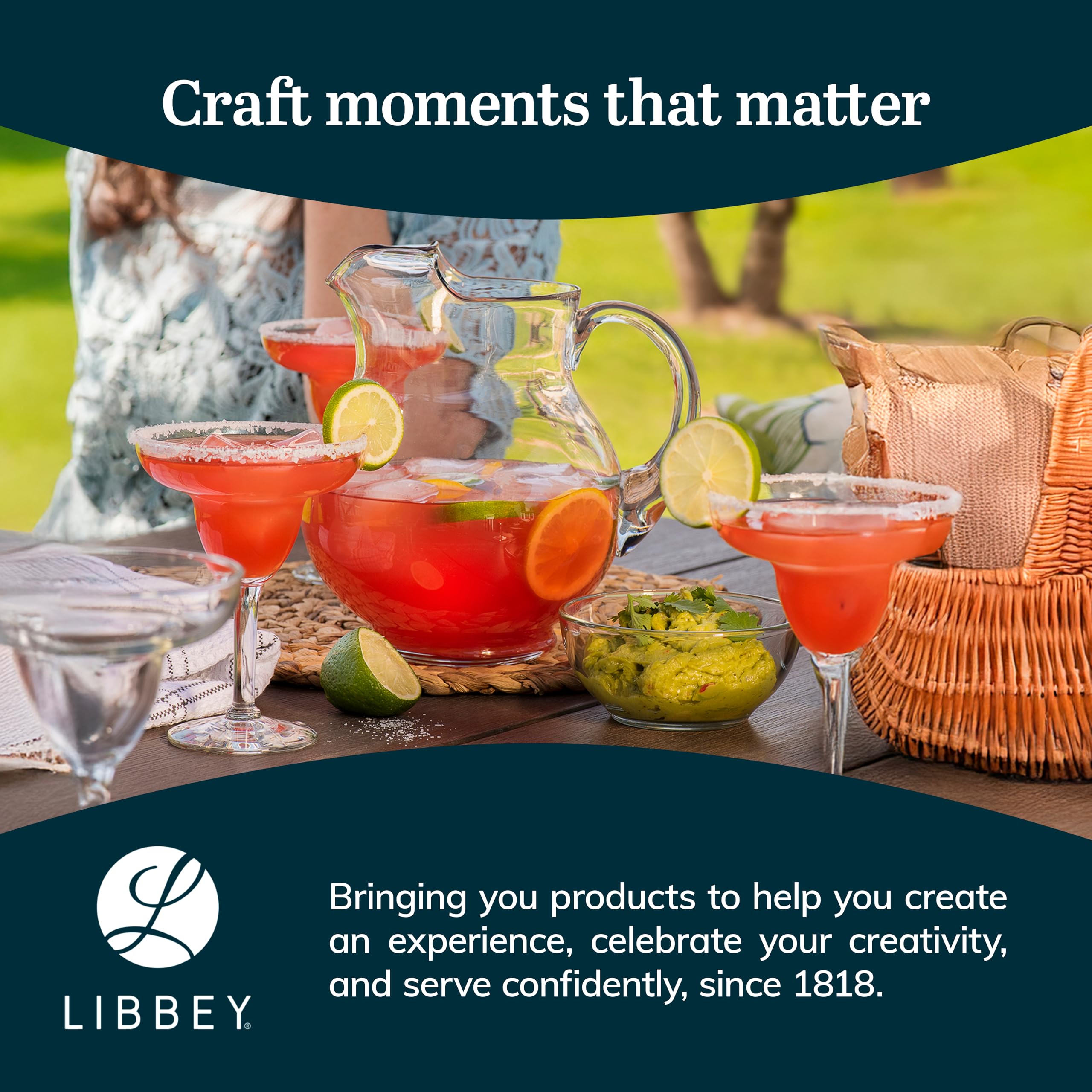 Libbey Acapulco Glass Pitcher Set, 89-ounce, Set of 2