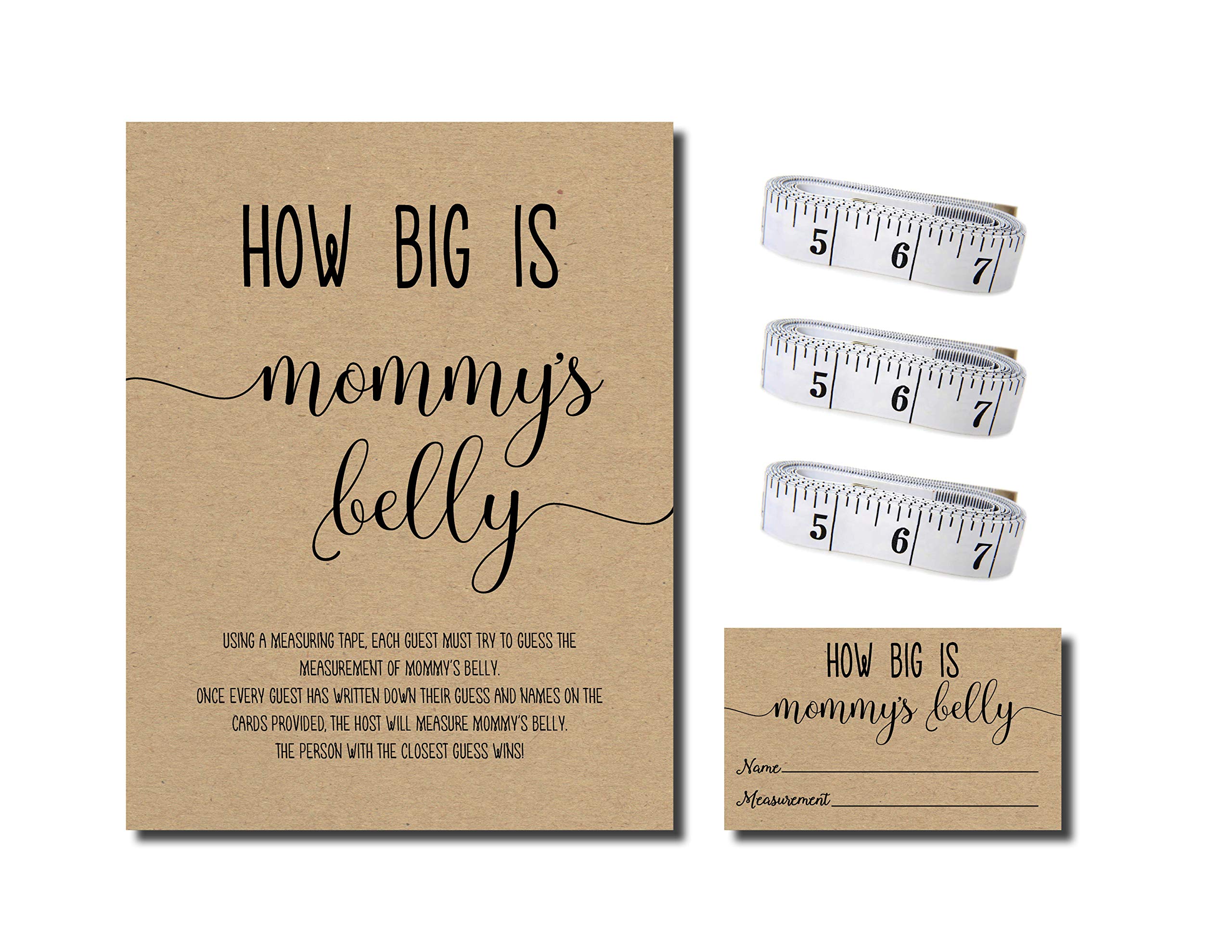 How Big Is Mommy'S Belly? Kraft (54 Pieces) Fun, Easy Baby Shower Game, Gender Neutral Unisex