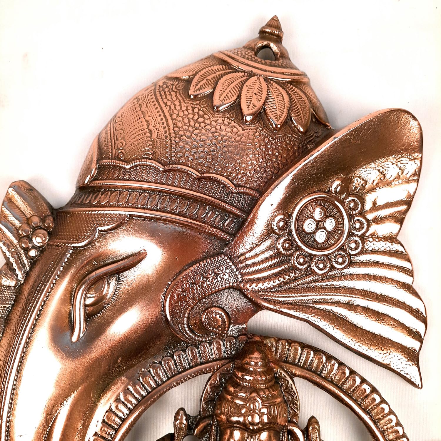 Apka Mart The Online Shop Ganesh Statue Wall Hanging | Ganesha Wall Decor Murti Metal - For Entrance Door, Home, Puja & Religiou