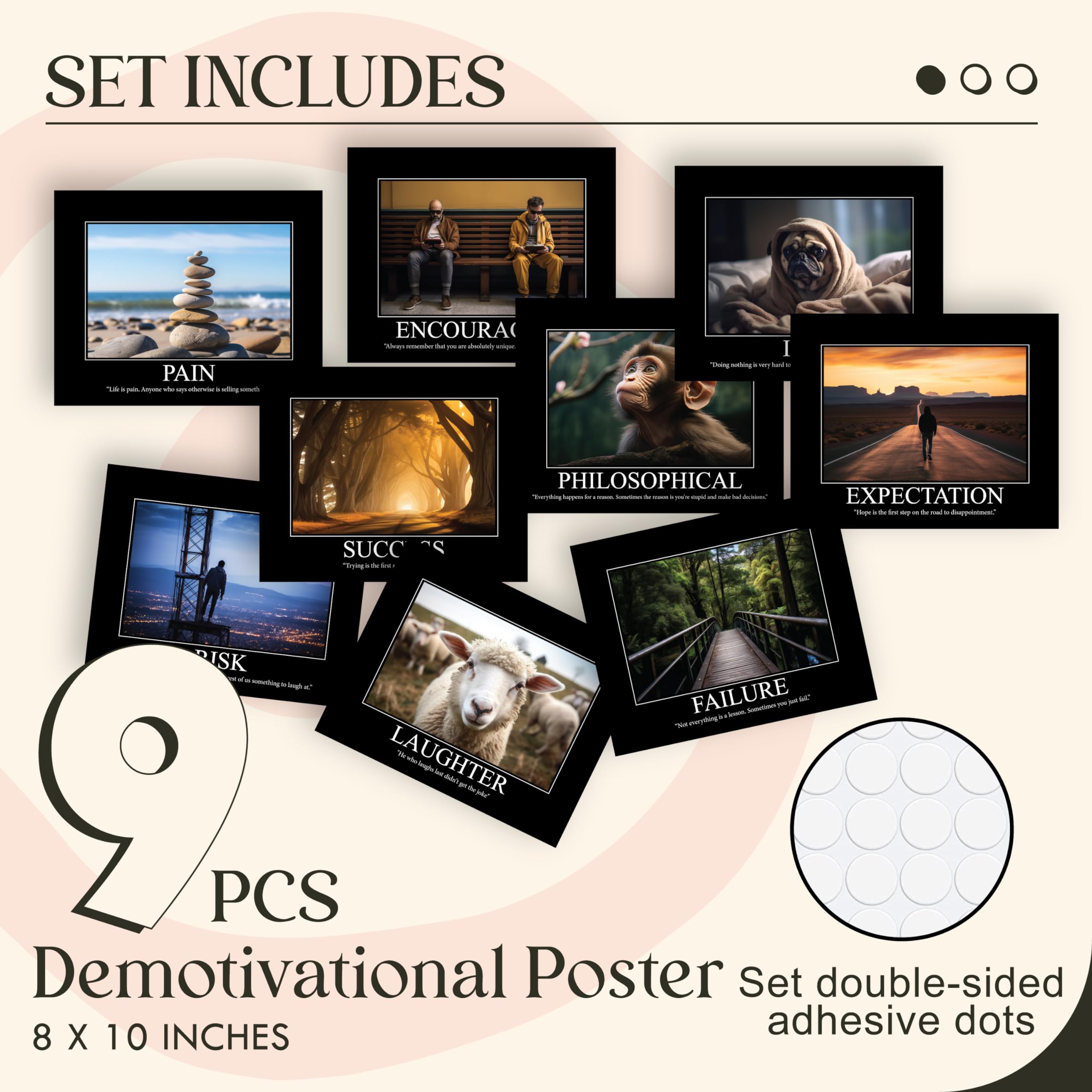 97 Decor Funny Demotivational Poster for Office - Sarcastic Motivational Wall Art Print  Ironic Inspirational Posters  Snarky Quotes Picture Demotivational Gifts for Colleagues (10x8 UNFRAMED)