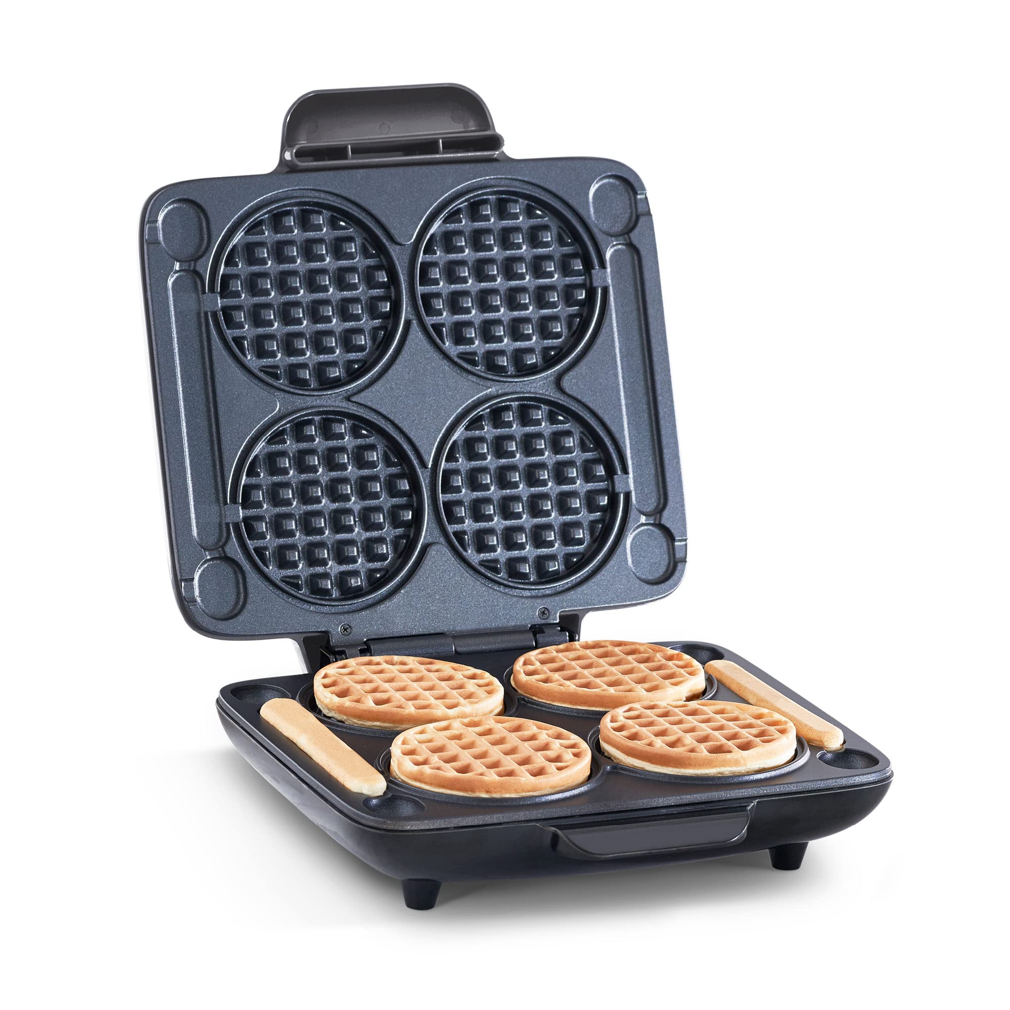 DASH Multi Mini Waffle Maker - Four 4    Waffle Molds, Nonstick Waffle Iron with Quick Heat-Up, Nonstick Surface - Perfect Mini 