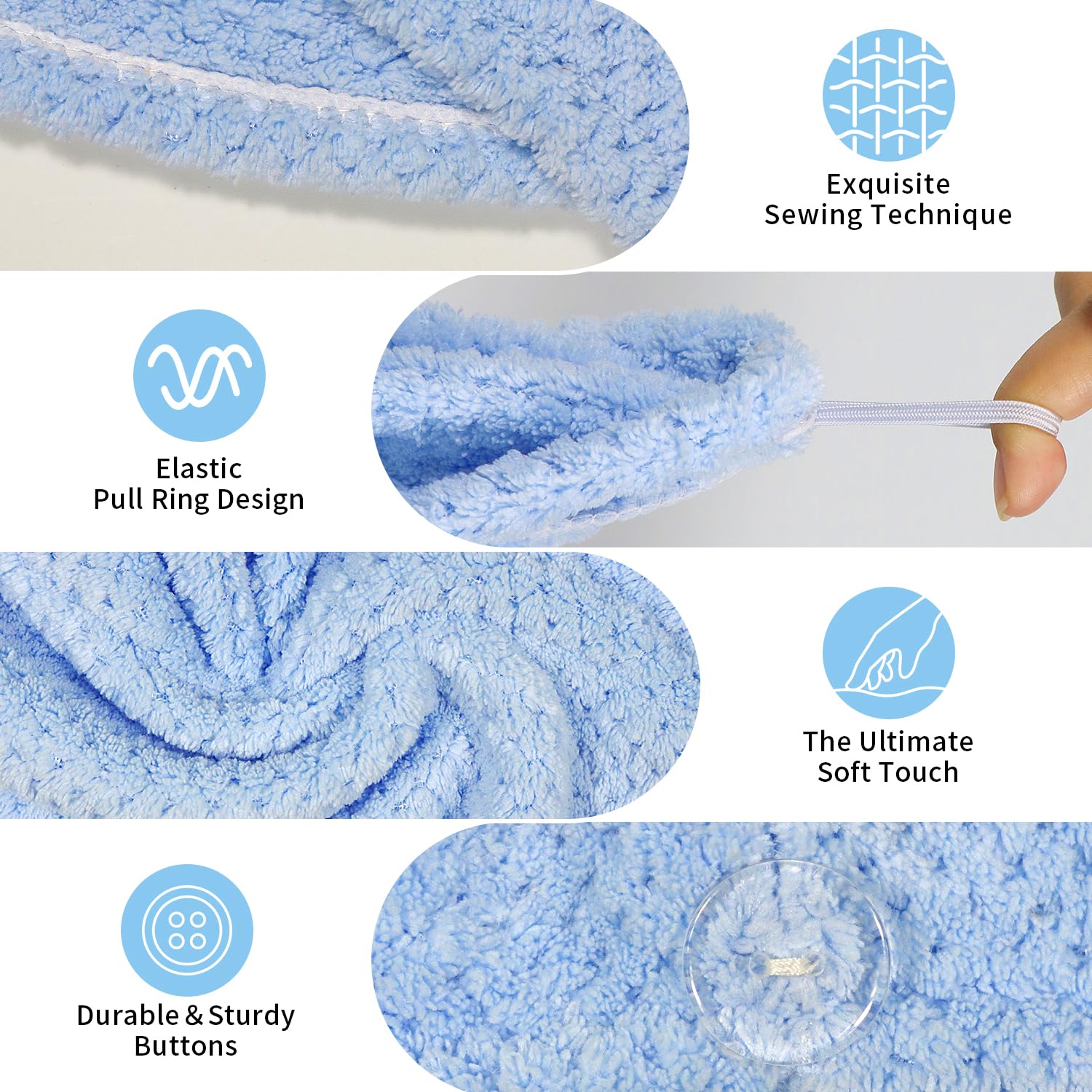 my novel things 3 Pack Hair towel wrap for women, 25.4'' x 9.8'' Microfiber Hair Towel, Super Absorbent Hair Towel Wrap, Quick D