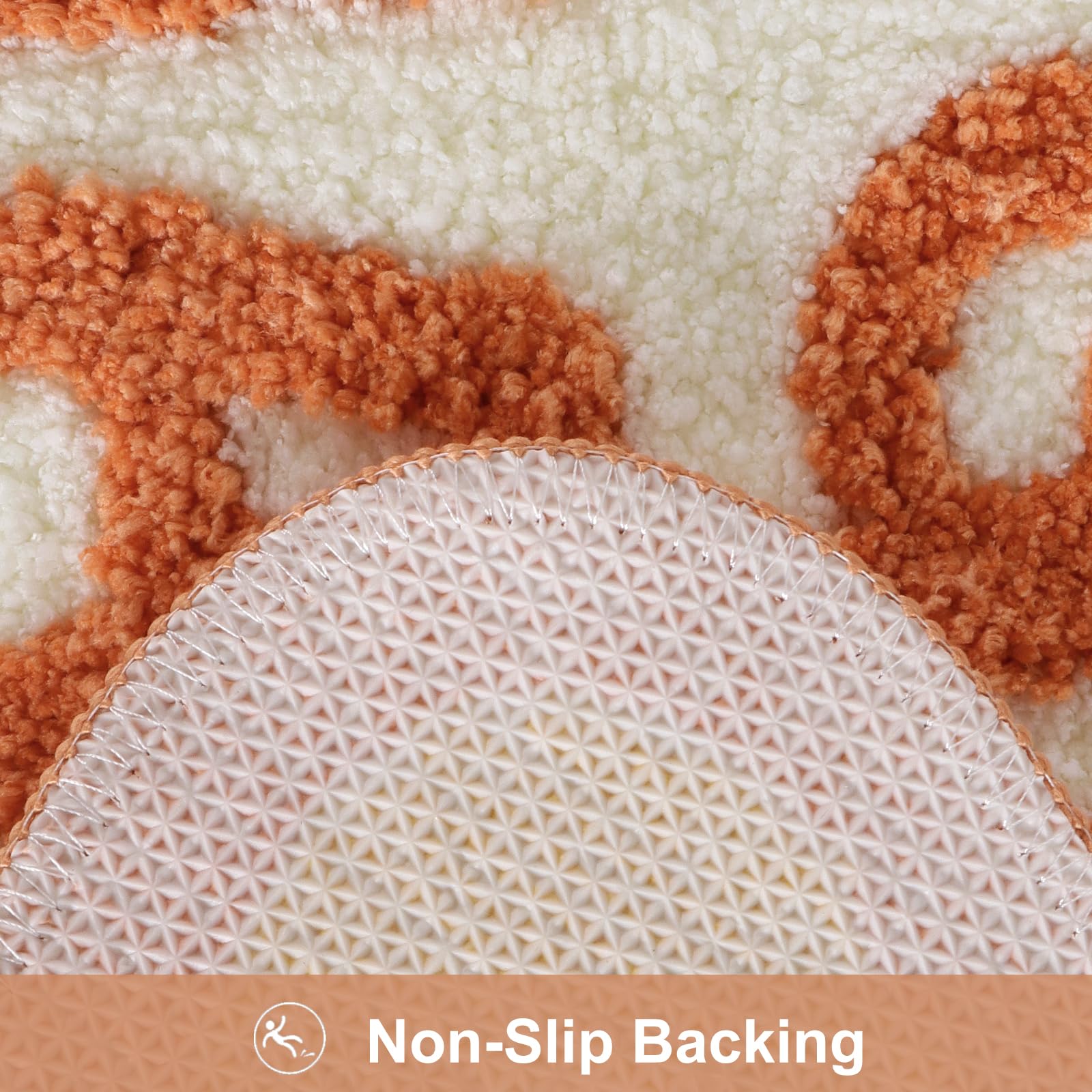 Haocoo Get Naked Bath Mat Cute Bathroom Rugs, Soft Non Slip Irregular Shaped Bath Rug, Microfiber Absorbent Washable Small Rug F