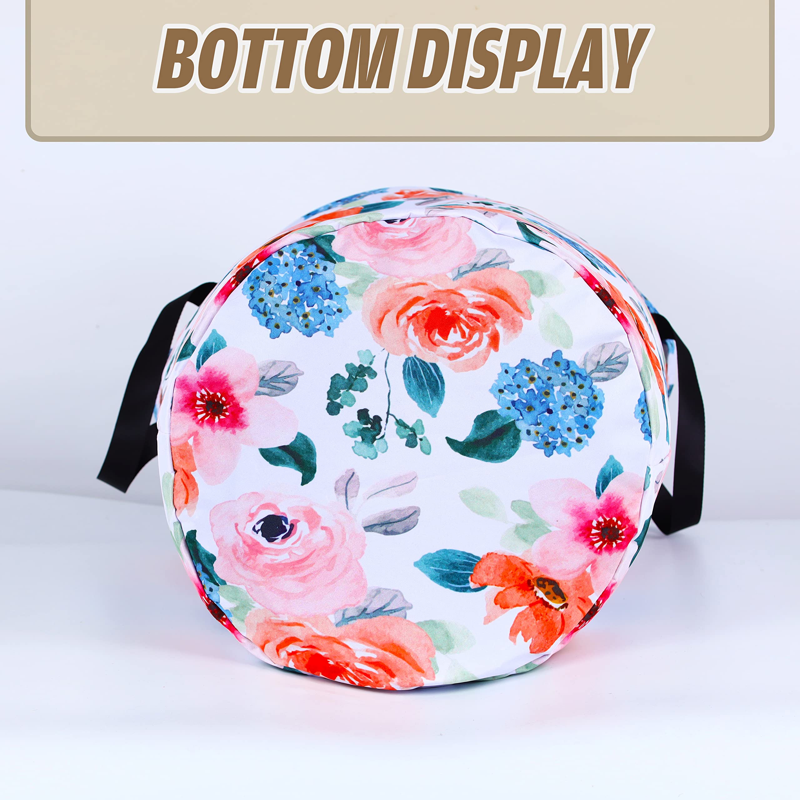 Beautiful Watercolor Floral Laundry Basket Foldable Waterproof Oxford Cloth Funny Tote Bag Laundry Hamper Clothes Storage Bucket