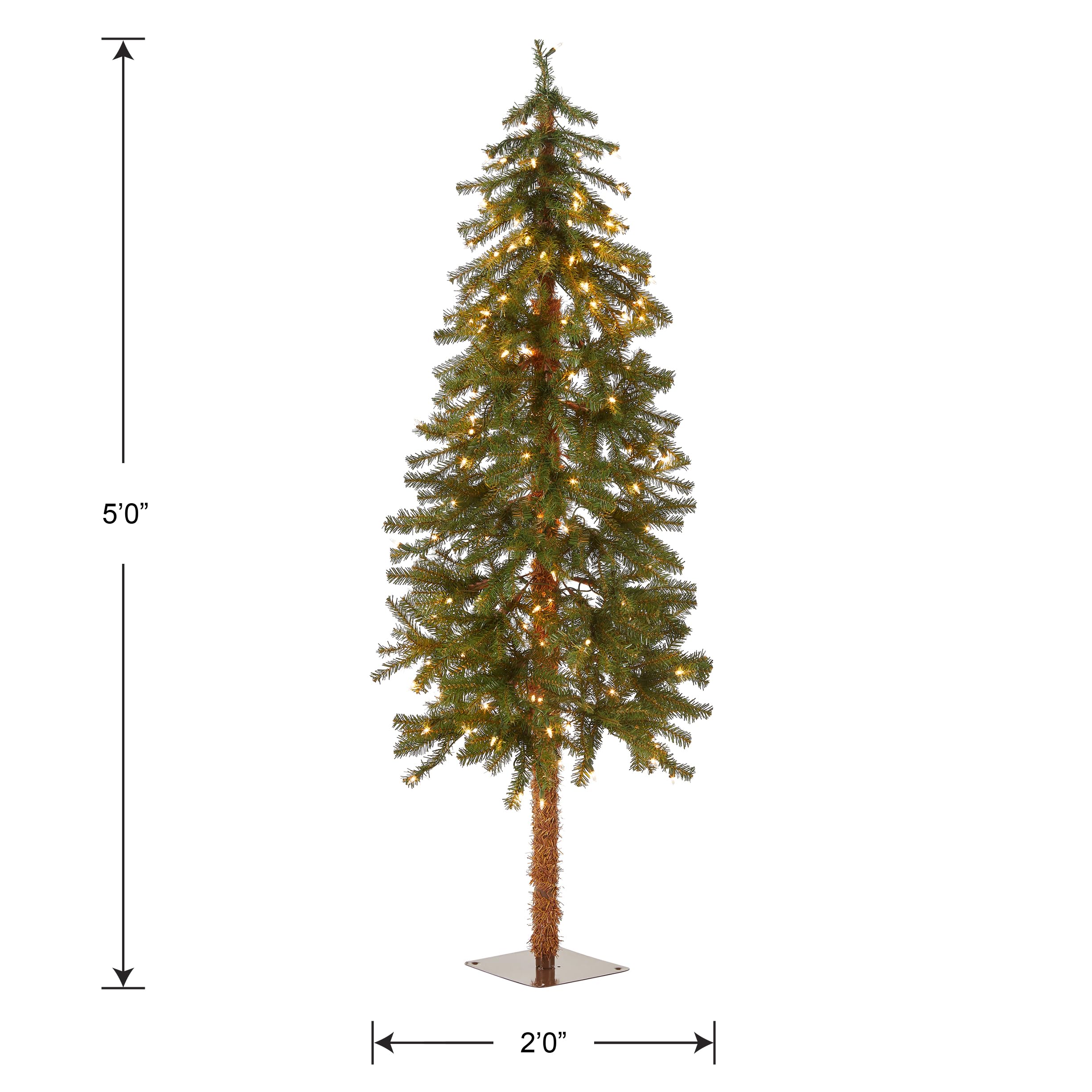 National Tree 6 Foot Hickory Cedar Tree with 200 Clear Lights (CED11-50LO)