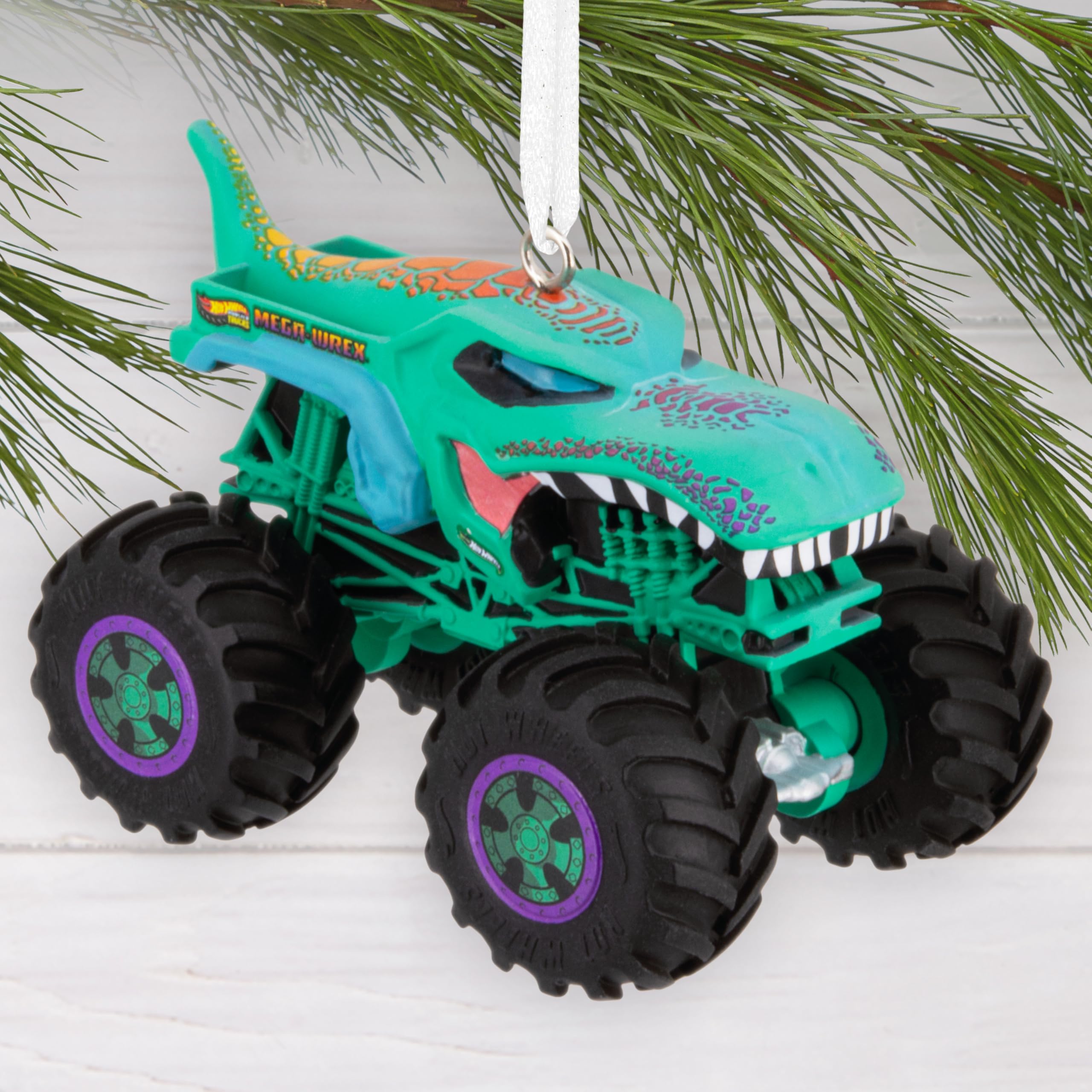 Hallmark Hot Wheels Monster Trucks Mega-Wrex Christmas Ornament, Gifts for Kids