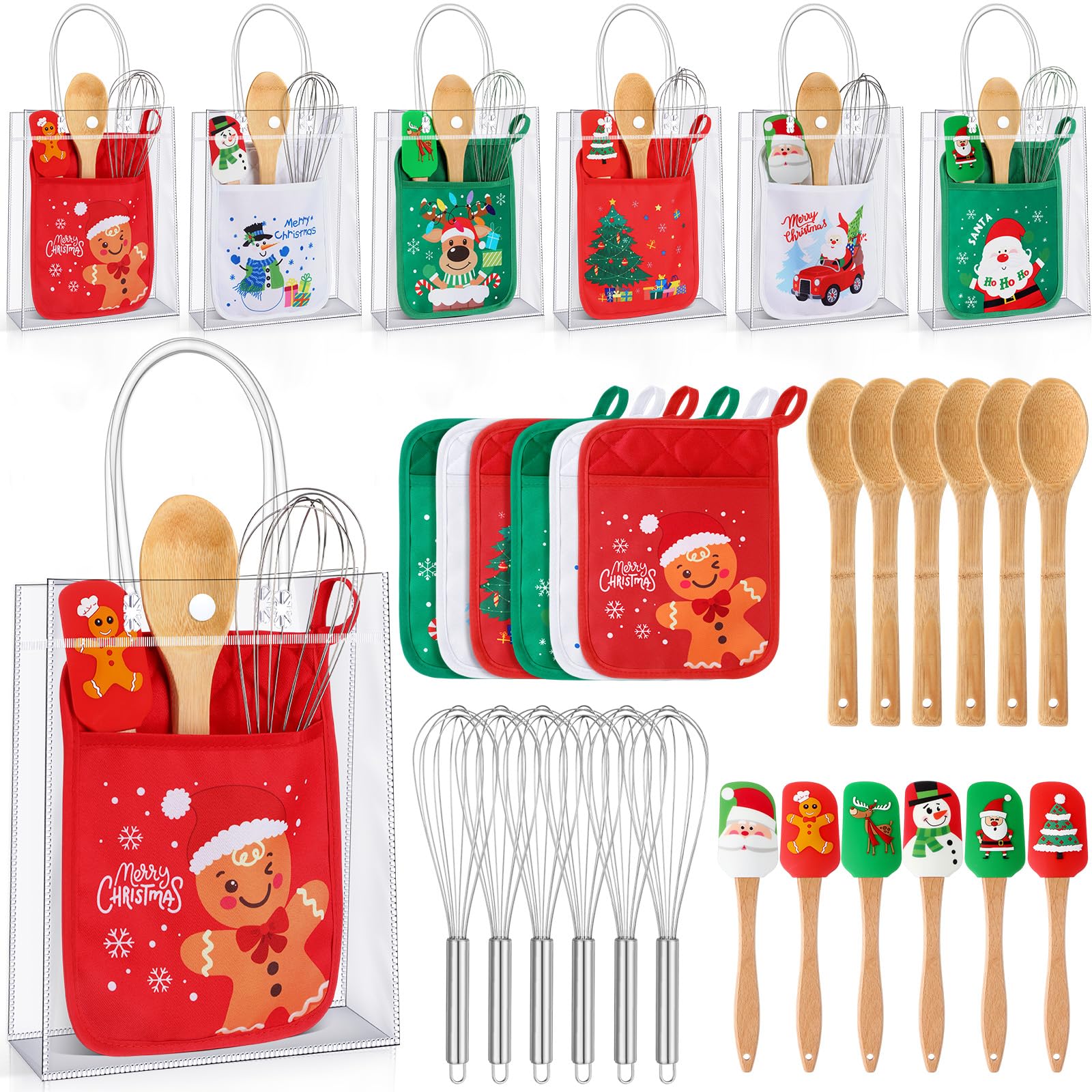 Chengu 6 Set Christmas Pot Holder Gift Baby Shower Party Game Prizes