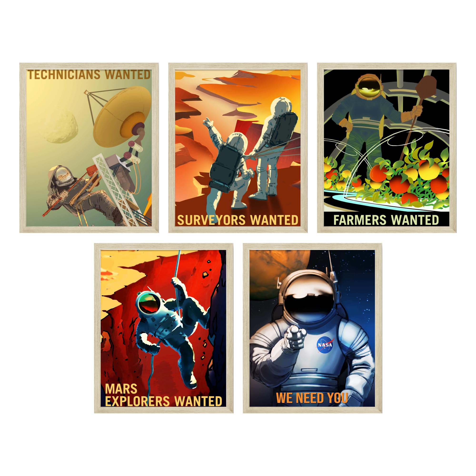 Tnt Prints Tmo2 Nasa Recruitment Posters - Space Poster, Space Wall Art, Nasa Poster, Mars Planet, Space Art, Vintage Space Post