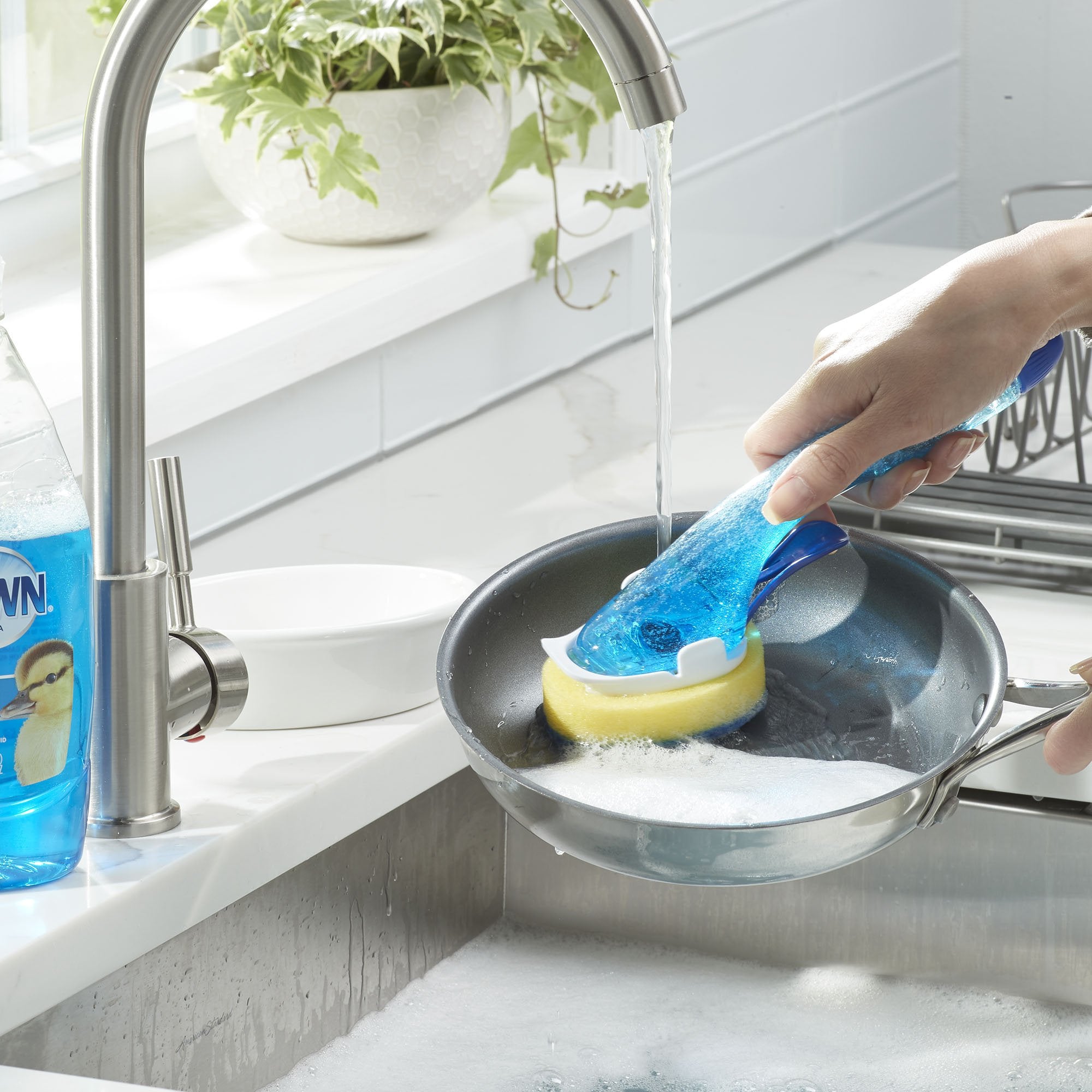 Dawn No- Drip Fillable Dishwand Non-Scratch, Clear