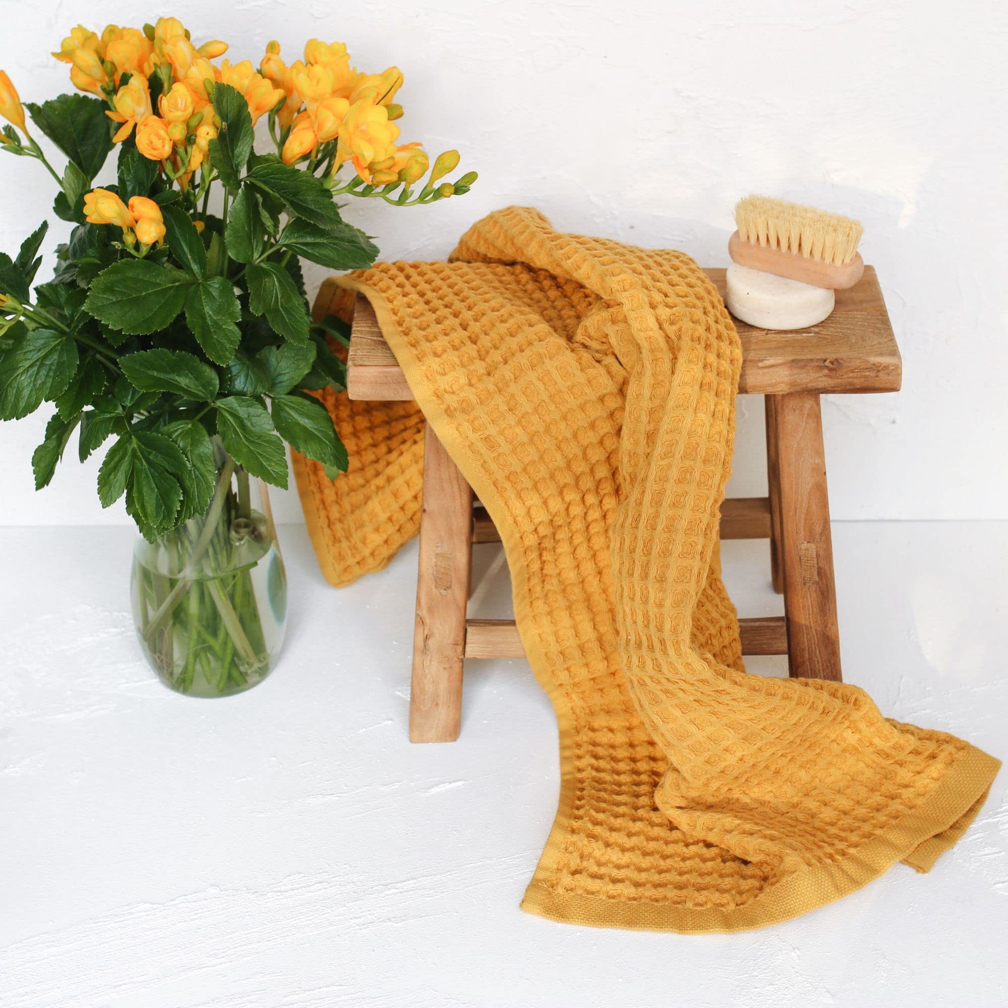 Sea Me At Home Luxurious Hand Towel For Bathroom With Waffle Texture, 100% Turkish Cotton Hand Towel, Hair Towel (Hand Towel, Mu