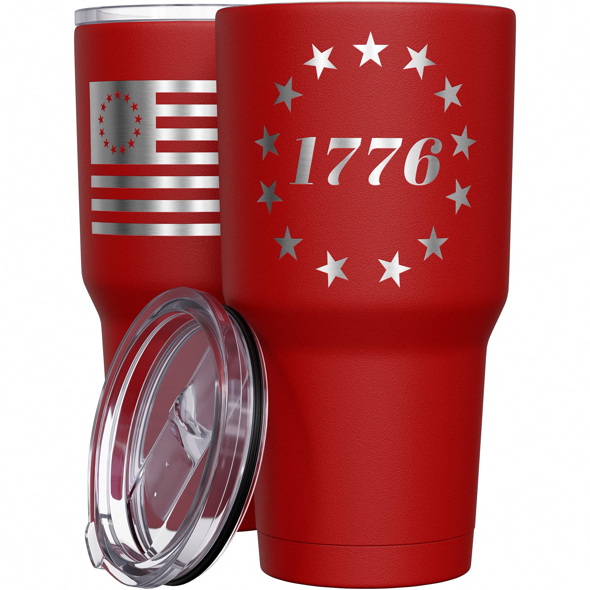 We The People Holsters - 1776 Betsy Ross Flag - Betsy Ross Mug - American Flag Coffee Travel Mug - American Flag Tumbler - Doubl