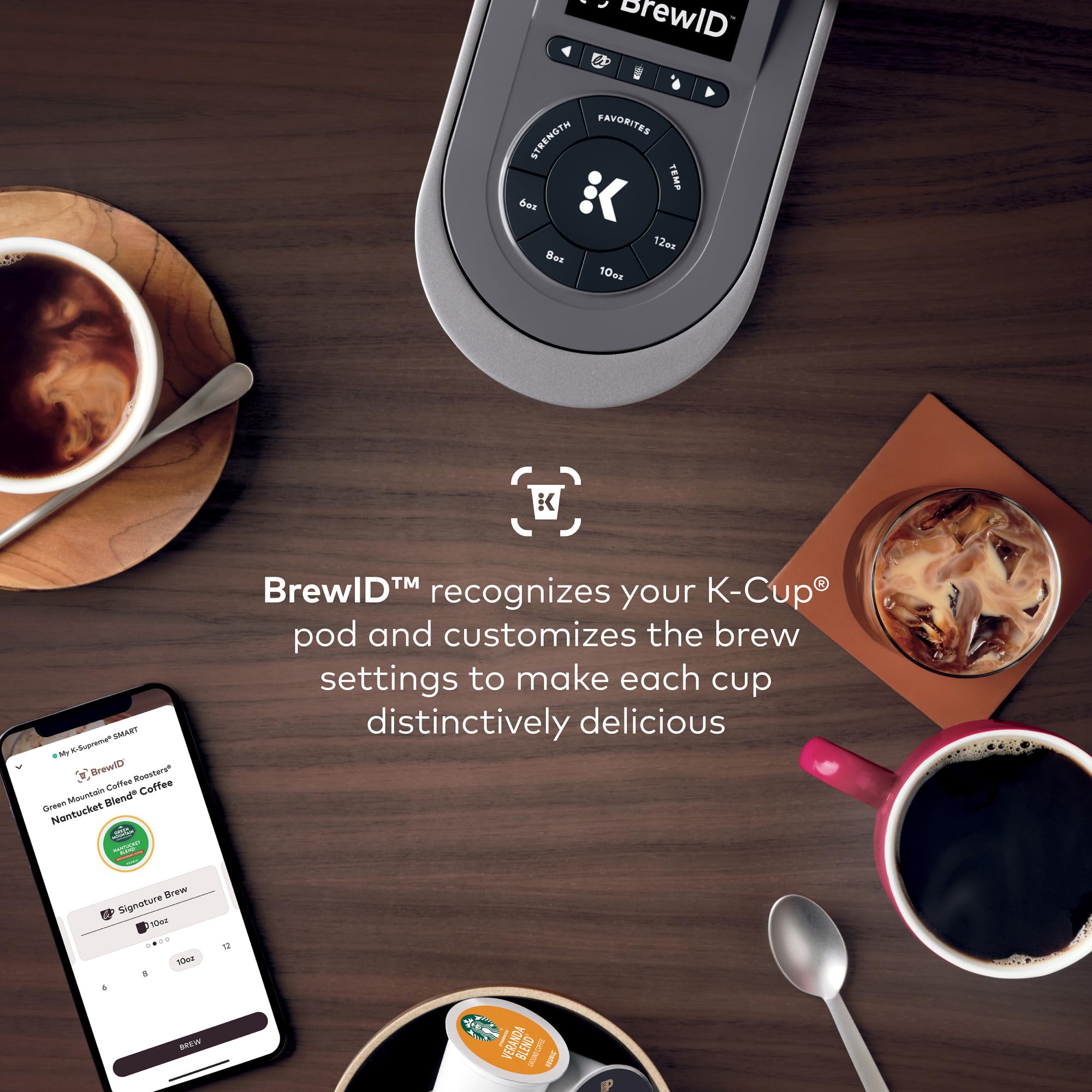 Keurig K-Supreme Smart Single Serve Coffee Maker With Wifi Compatibility, 4 Brew Sizes, And 66Oz Removable Reservoir, Compatible