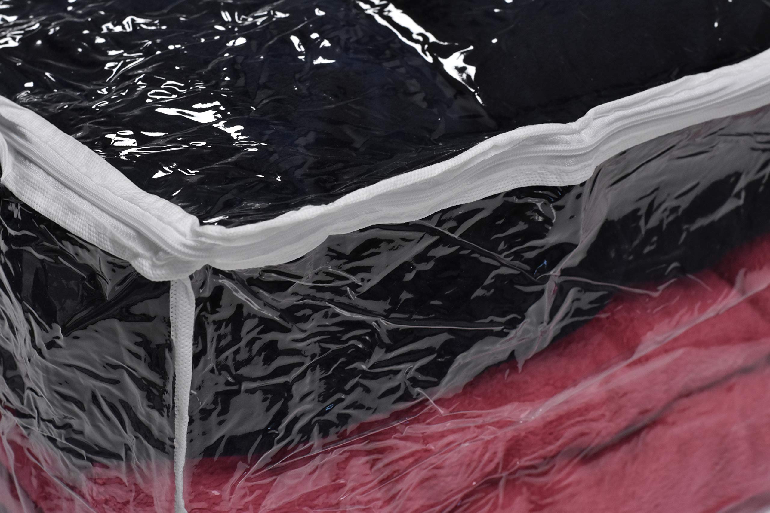 Blanket Storage Bags - Zippered Large Clear Plastic Storage Bag. Shield Your Quilt Blankets, Bedding And Clothes From Dust, Dirt