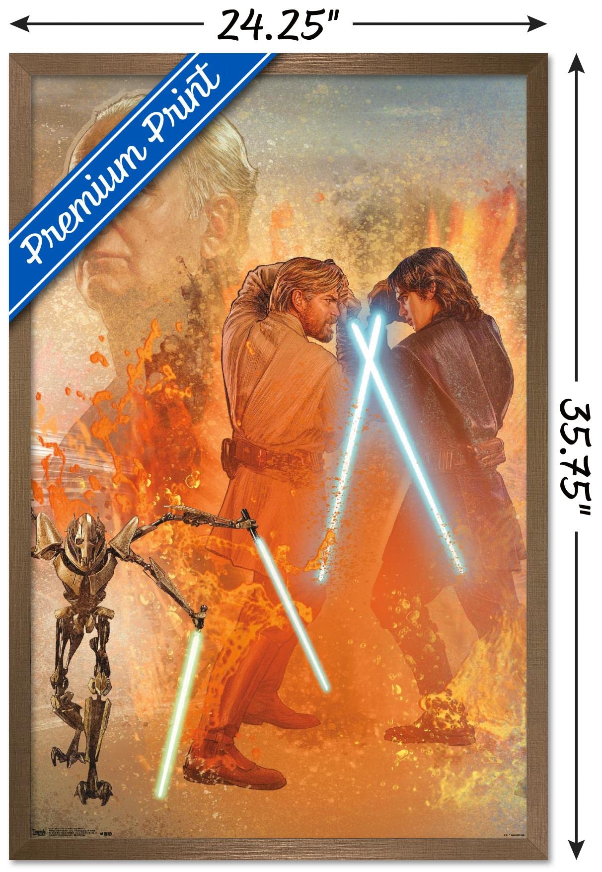 Trends International Star Wars: Revenge Of The Sith - Celebration Mural Wall Poster, 22.375'' X 34'', Bronze Framed Version