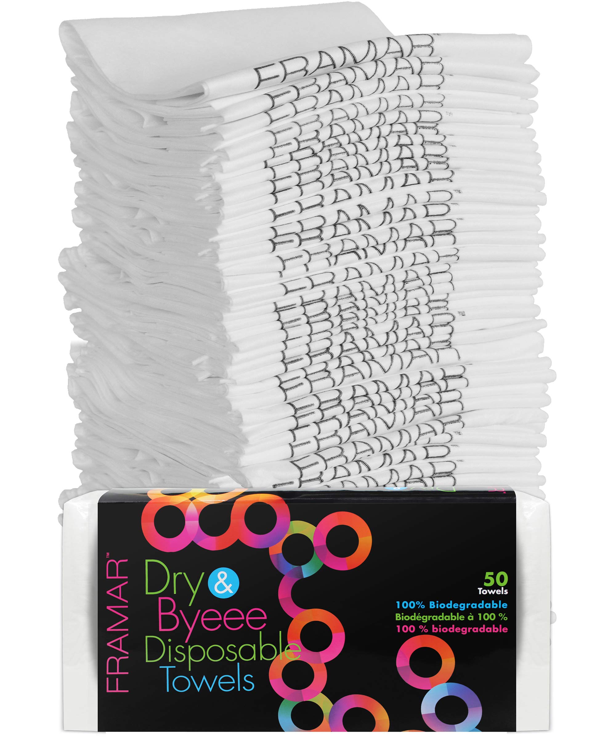 FRAMAR Disposable Towels for Salon, Hair Towels for Women, Salon Towels Bleach Safe White Spa Towels for Hair Drying Towel, Whit