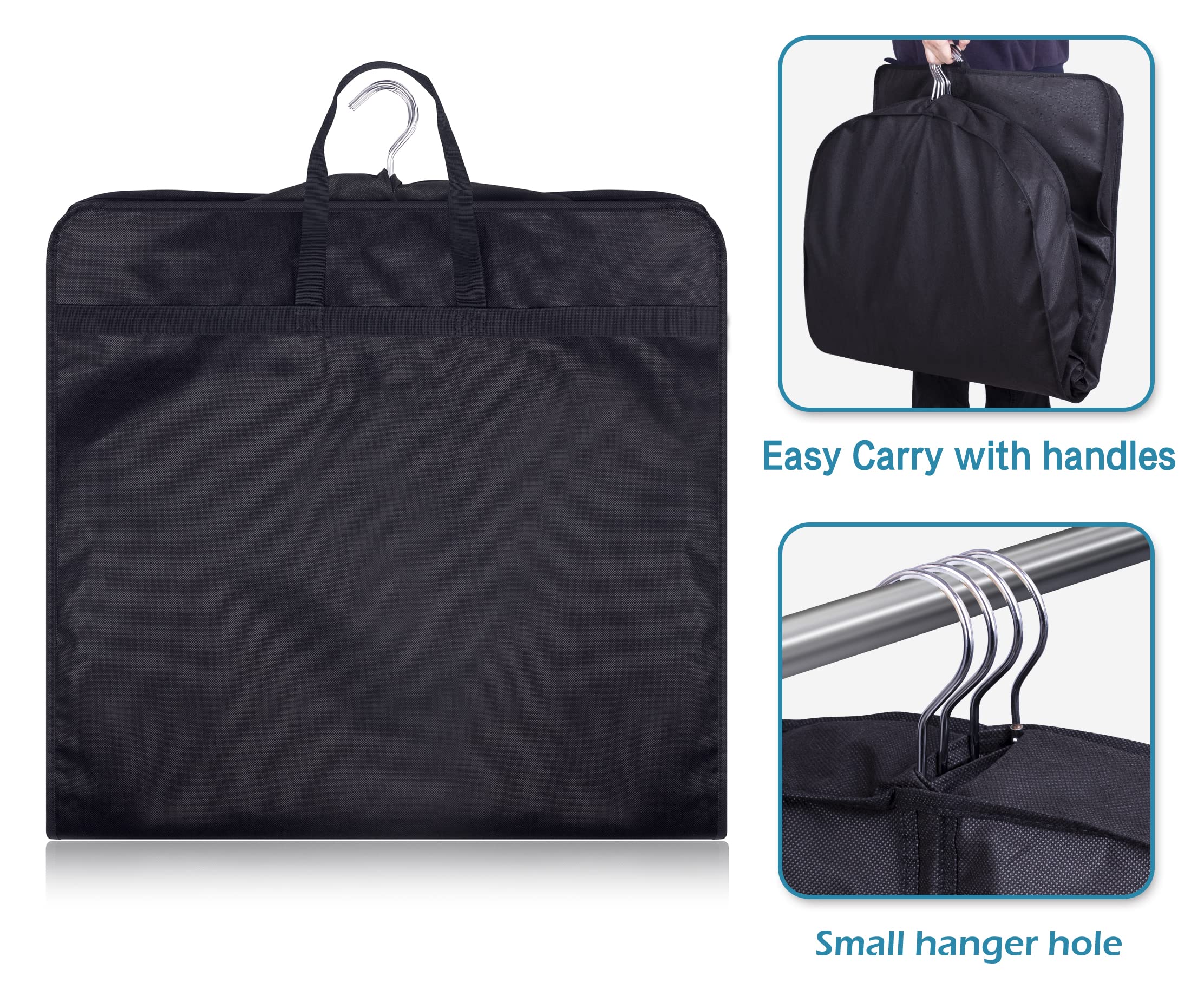 Kimbora 54'' Garment Bag For Travel, Gusseted Suit Bags For Men With Handles Garment Bags For Hanging Clothes Storage Suit Cover