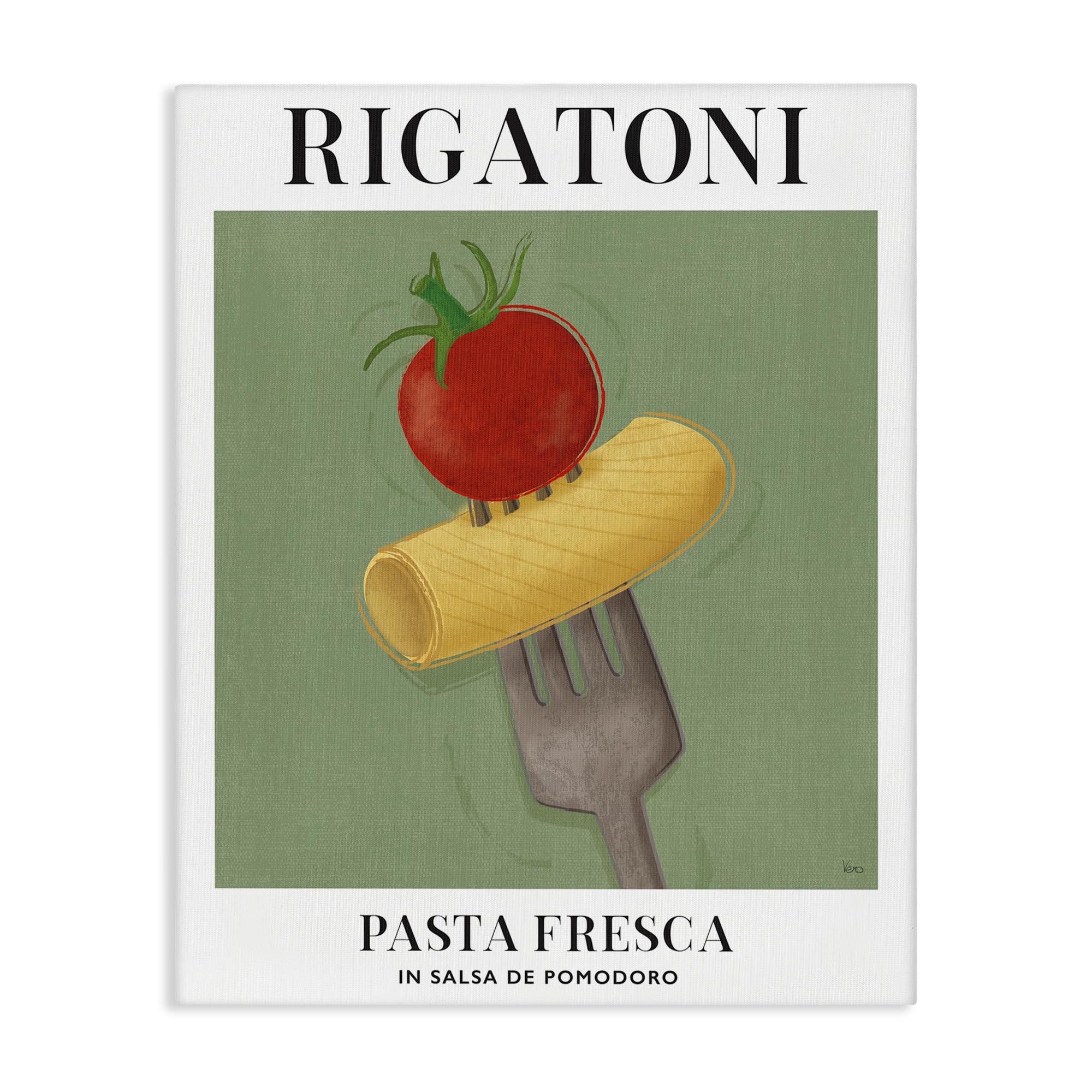 Stupell Industries Vintage Rigatoni on Fork Canvas Wall Art Design by Veronique Charron, 24 x 30