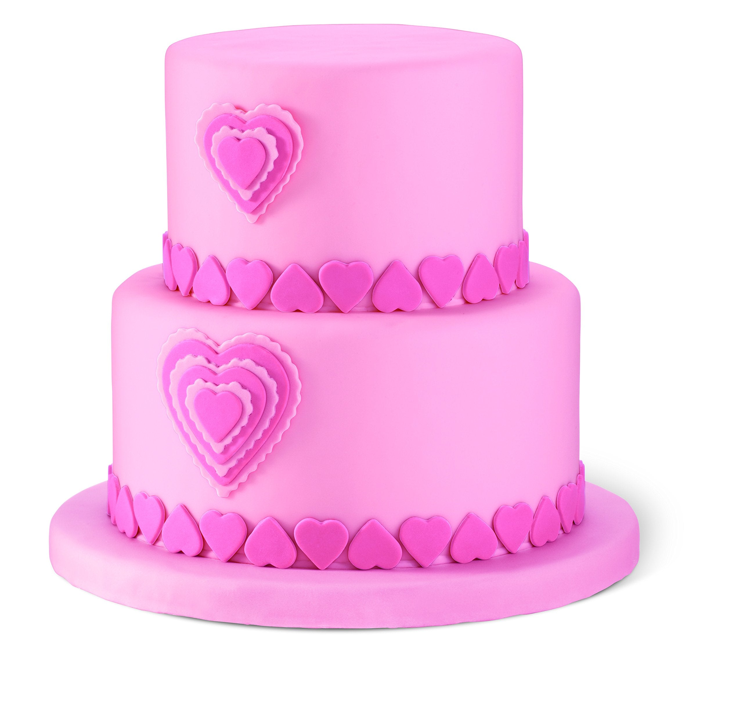 Wilton 6-Piece Nesting Fondant Cutters Set, Double-Sided Heart Shapes, Silver, Model 417-2588