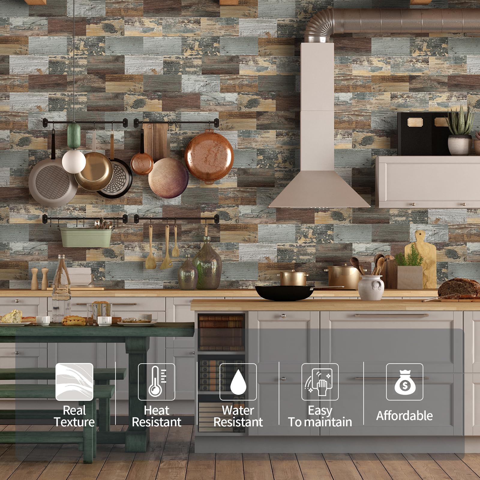 Yipscazo Peel and Stick backsplash 3 x 6 Inches 3D PVC Composite Wall Tile Stick on Backsplash Tile for Kitchen Bathroom, Laundr