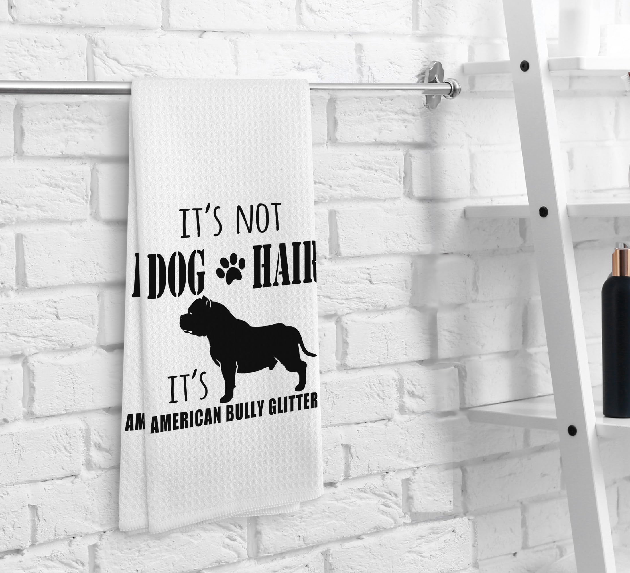 NOQL American Bully Kitchen Towels and Dishcloths, American Bully Gifts, Pitbull Gifts, Pitbull Mom Decor, Dog Lover Gifts, Dog