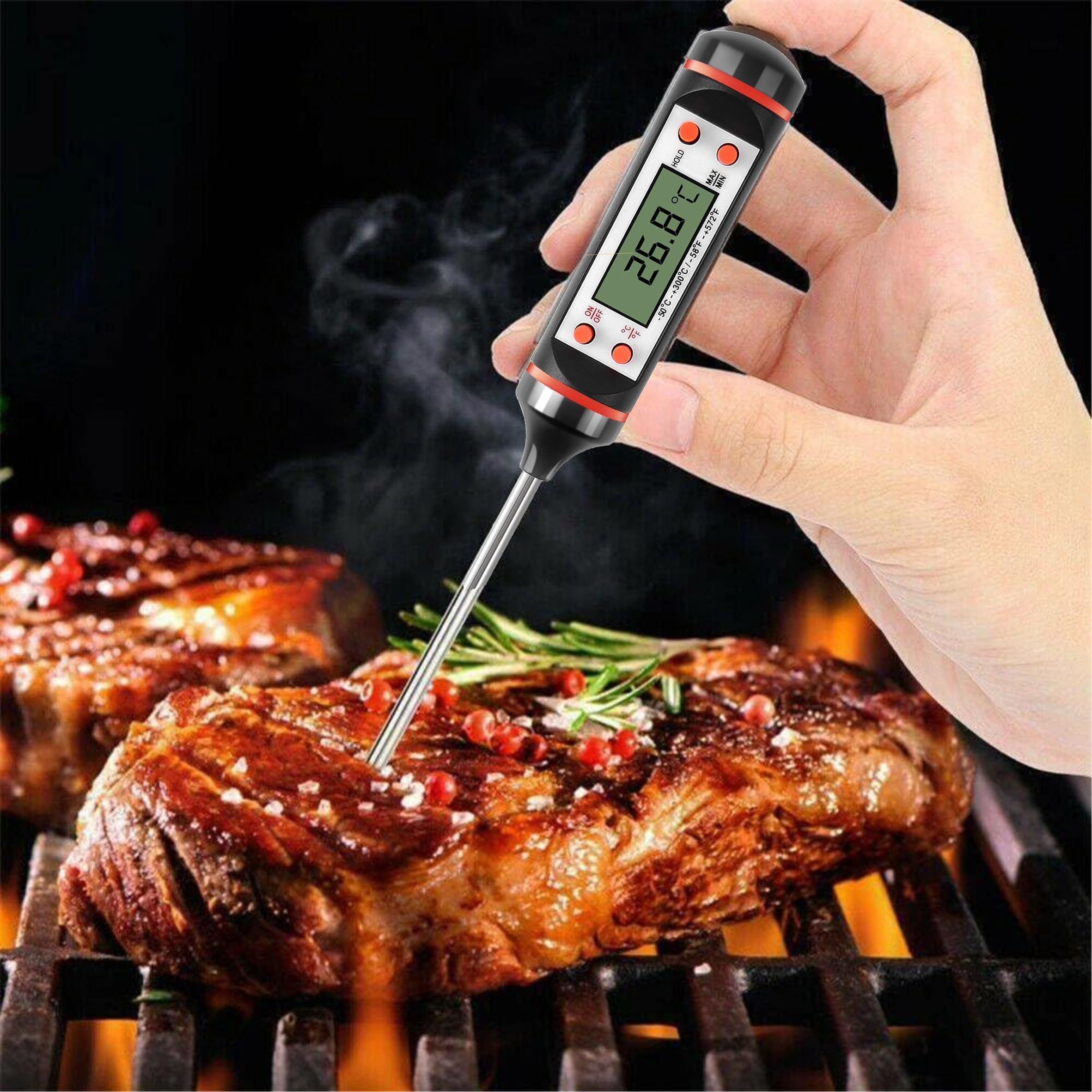 Labart Thermopro Tp15H Digital Thermometer Waterproof Thermometer With Long Probe Instant Read Thermometer