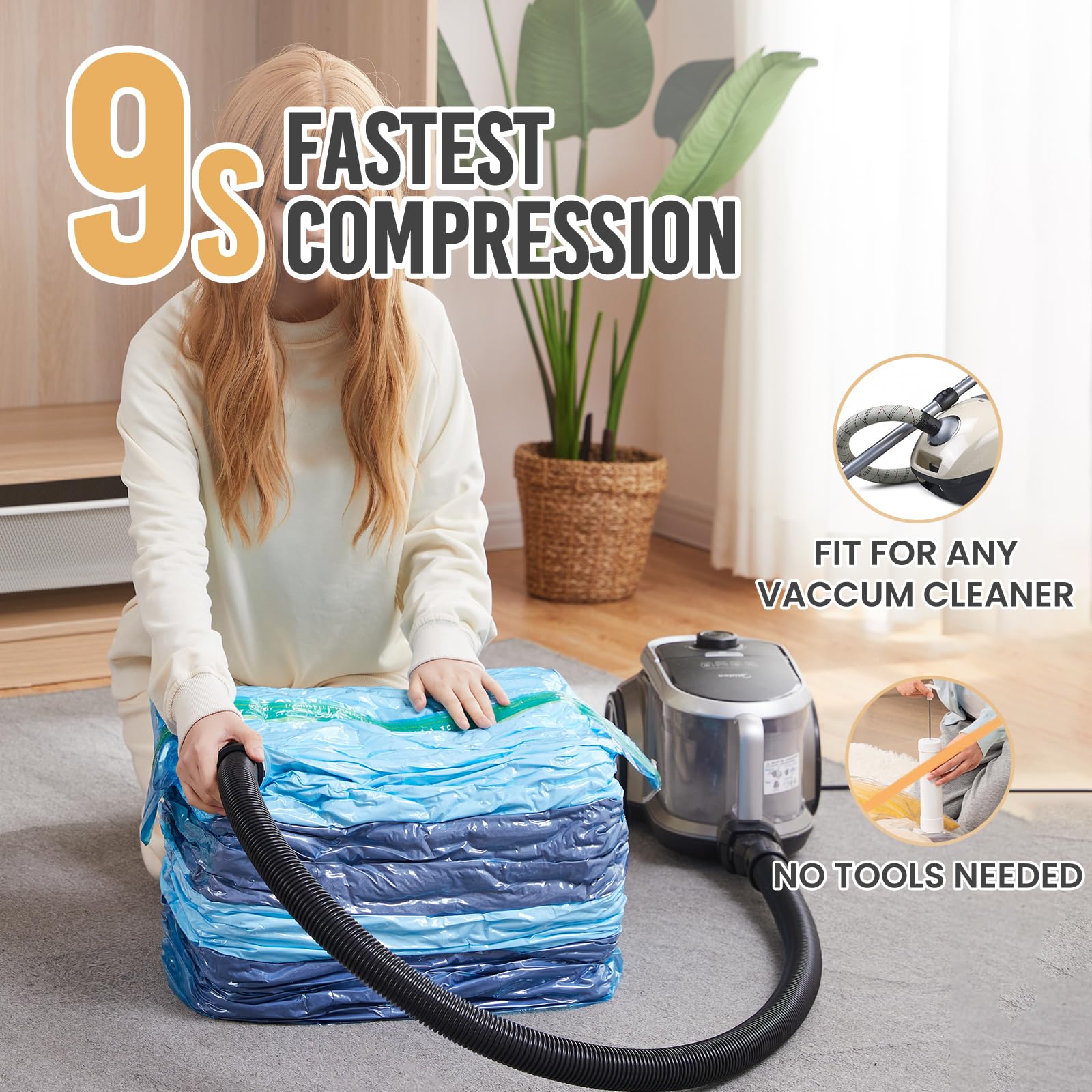 TAILI 8 Pack Vacuum Storage Bags, Jumbo Cube (31x40x15 Inch), Extra Large Vacuum Seal Bags for Clothing, Comforters, Blankets, B