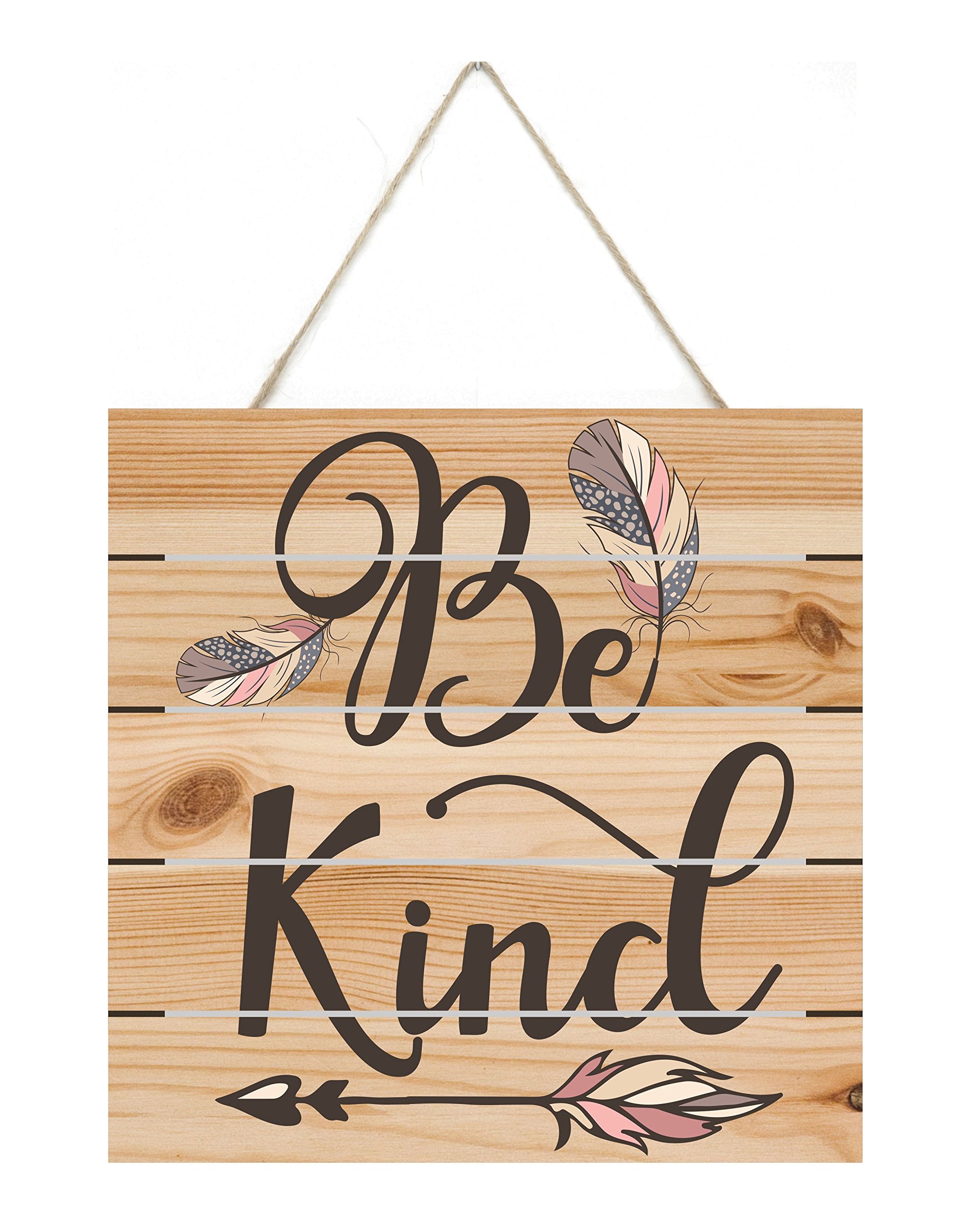 MRC Wood Products Be Kind Wooden Plank Sign 7.5 x 7.5