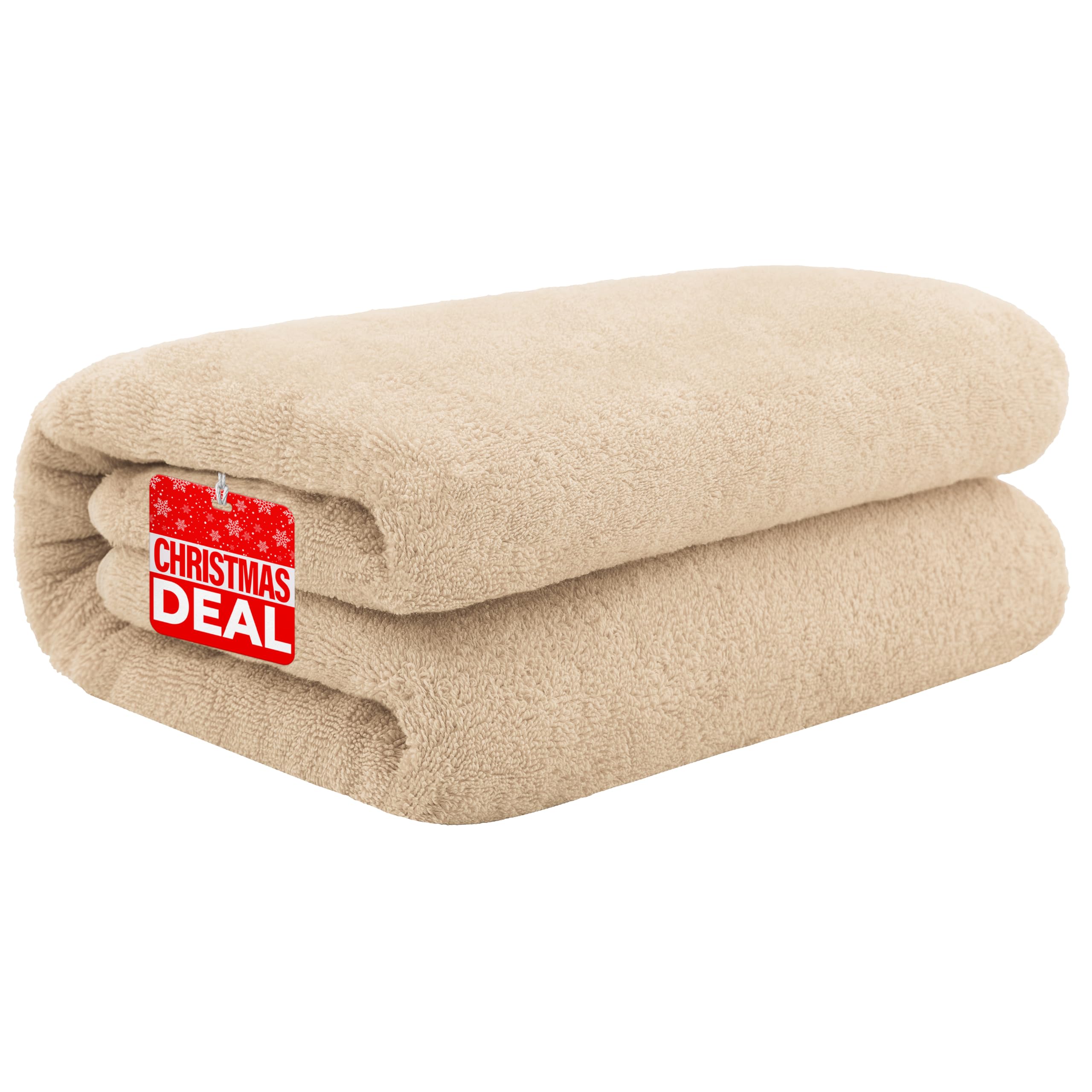 Cotton Paradise Oversized Bath Sheet, 100% Cotton 40X80 Clearance Bath Towel Sheet, Jumbo Large Bath Towel For Bathroom, Sand Ta