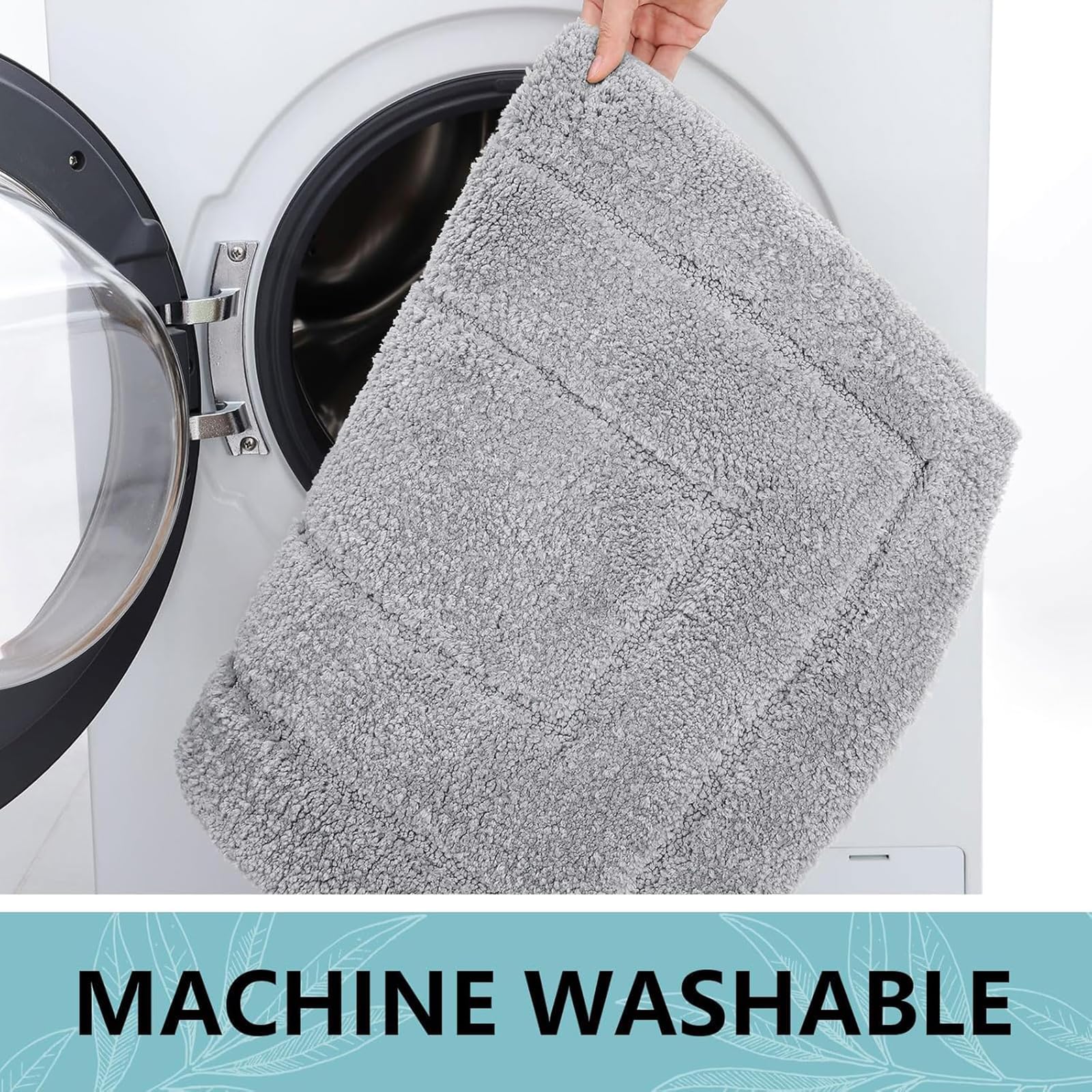 Buganda Bathroom Rugs, 47'' X 20'', Soft And Absorbent Microfiber Bath Rugs, Non-Slip Shaggy Bath Carpet, Machine Wash Dry Bath