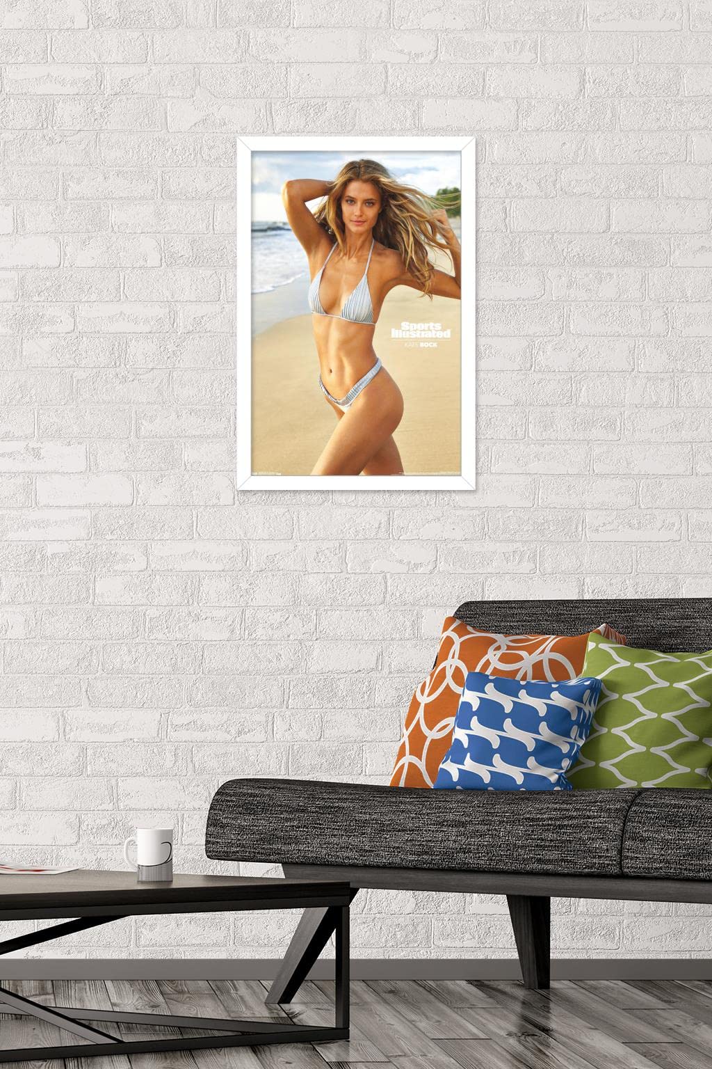 Trends International Sports Illustrated: Swimsuit Edition - Kate Bock 19 Wall Poster, 14.725'' X 22.375'', White Framed Version