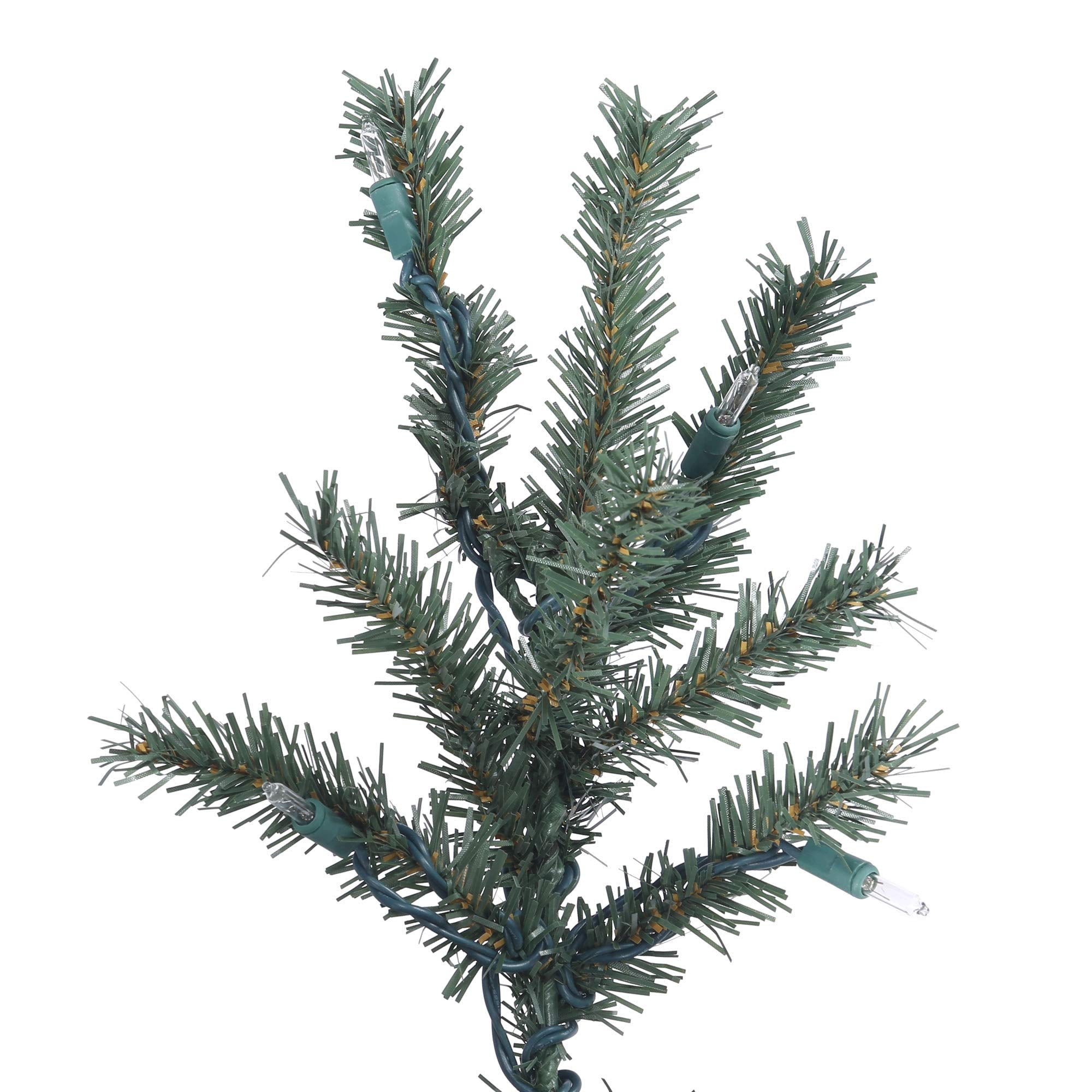 Vickerman 2' 3' 4' Natural Bark Alpine Artificial Christmas Tree Set with 633 PVC Tips - Incorporate into Rustic D  cor - Unlit,