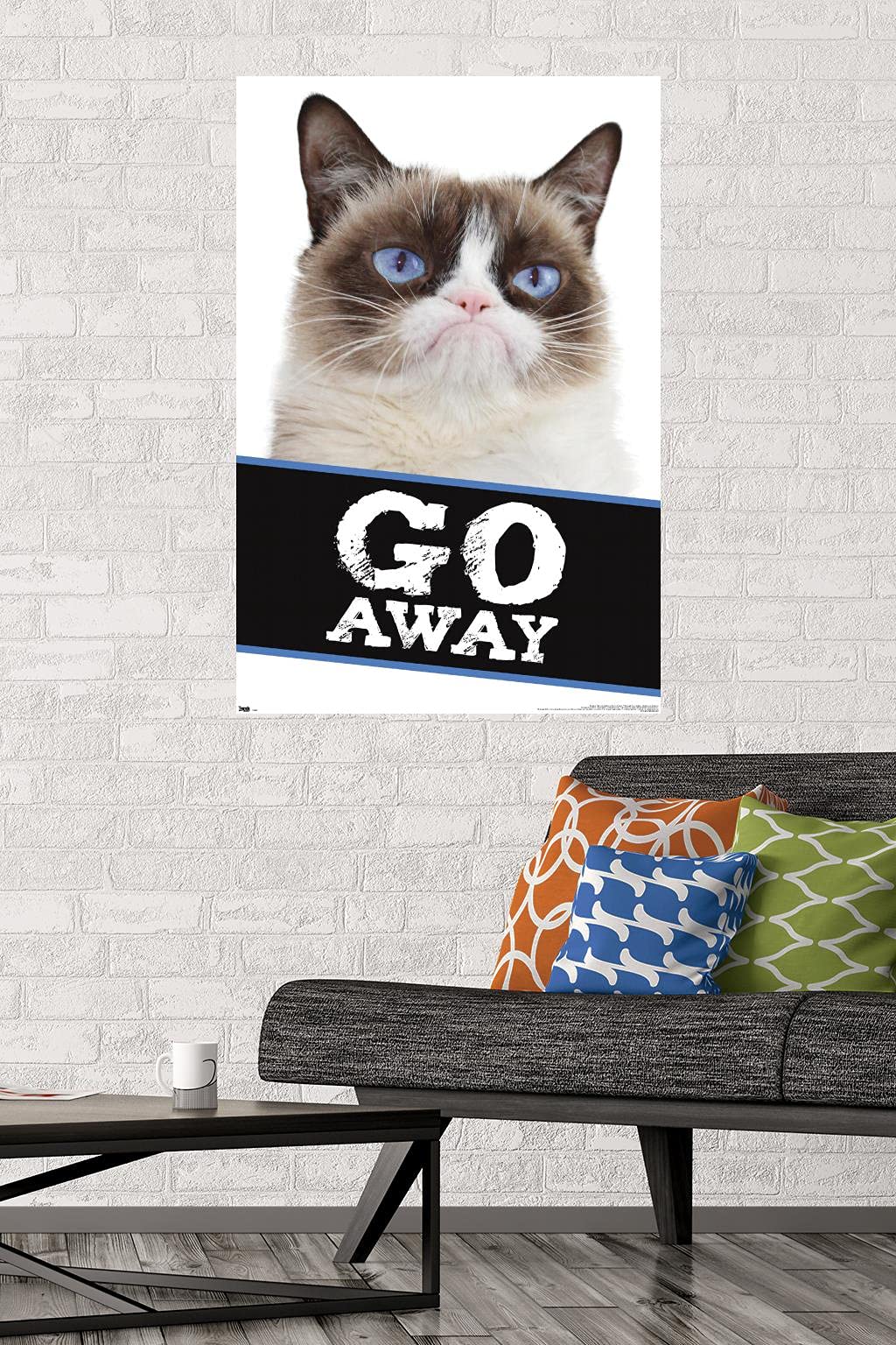 Trends International Grumpy Cat Go Away Wall Poster 22.375'' X 34''
