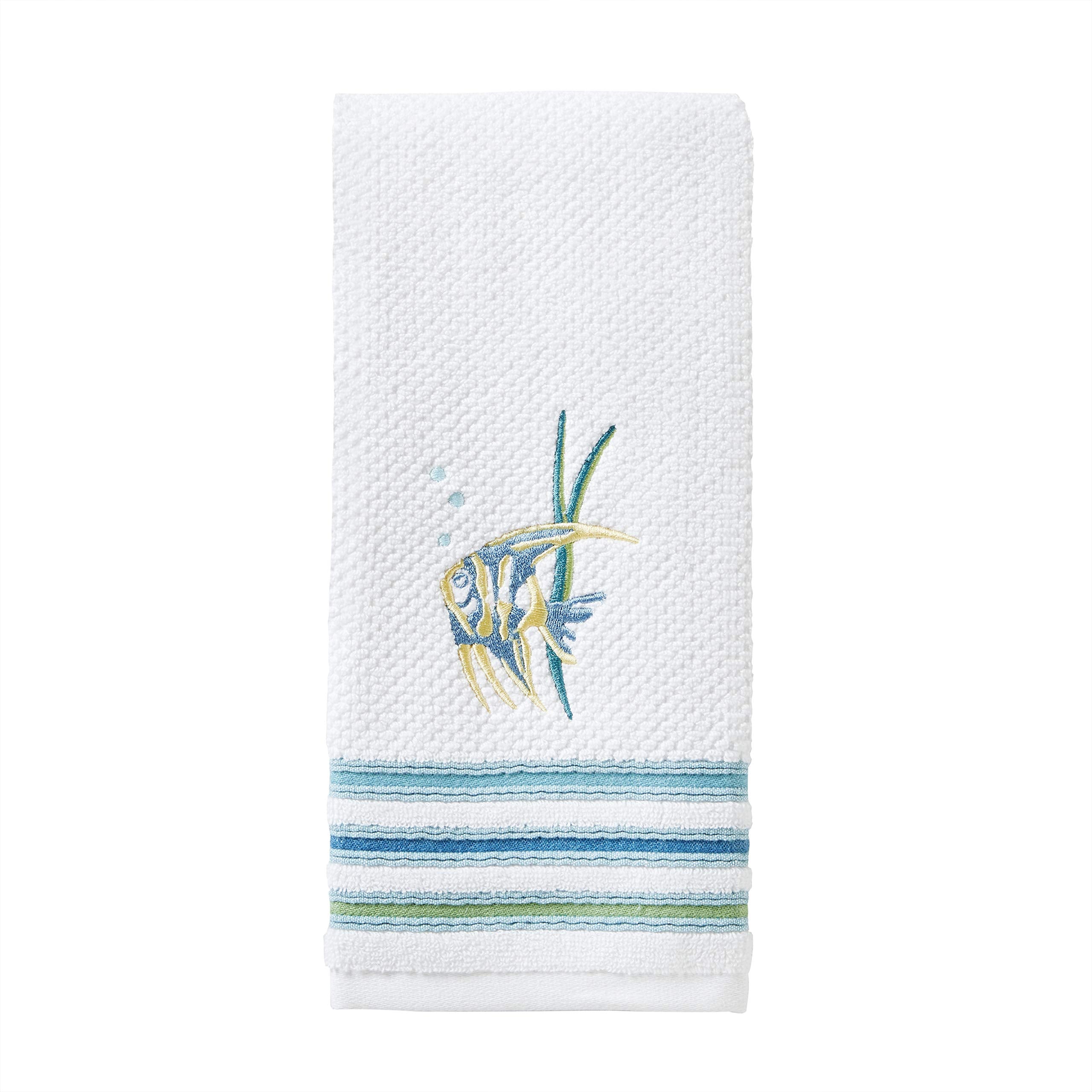 Skl Home Ocean Watercolor Hand Towel, White (2-Pack)