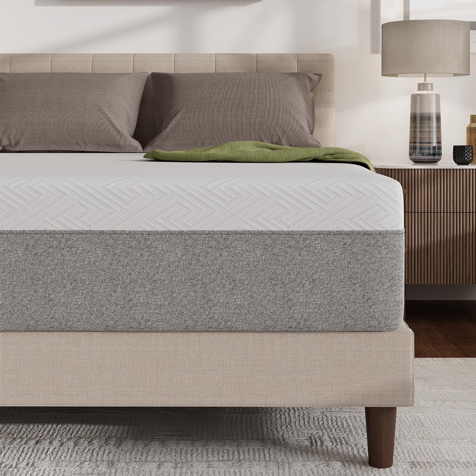 Novilla 12 Inch Twin Size Mattress, Gel Twin Memory Foam Mattress in a Box with Comfort Foam for Pressure Relief & Body Support 