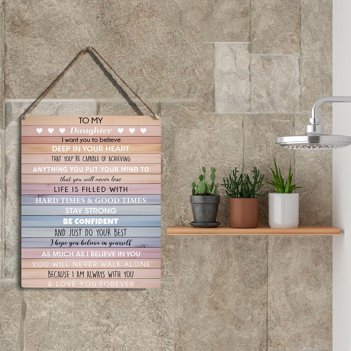 YCYD Girls Room Decor - Inspirational Wall Art for Daughter s Bedroom, Family Gifts for Girls 8x10 IN