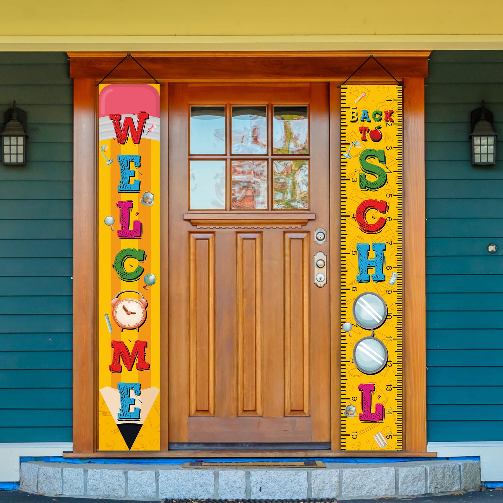 Welcome Back To School Decorations Outdoor Back To School Porch Sign Banner First 1St Day Of School Decorations And Supplies For