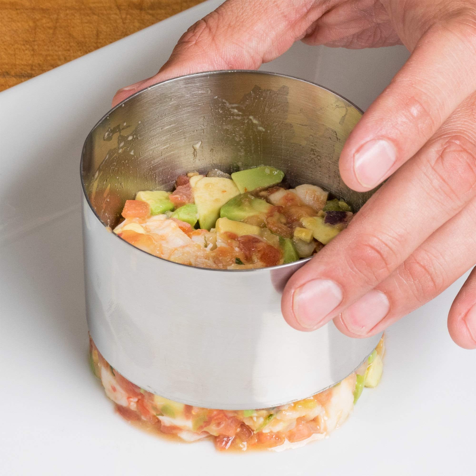Ateco Stainless Steel Ring Mold, 3.5 By 2.1-Inches High, Compatible With 4952 Food Molding Set