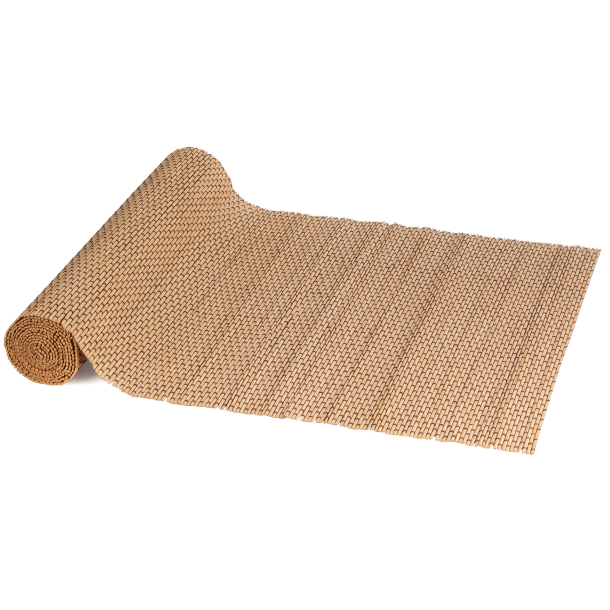 Bamboomn Natural Brown String Bamboo Slat Table Runner, Home D  Cor, 13'' X 70'' - 1 Piece