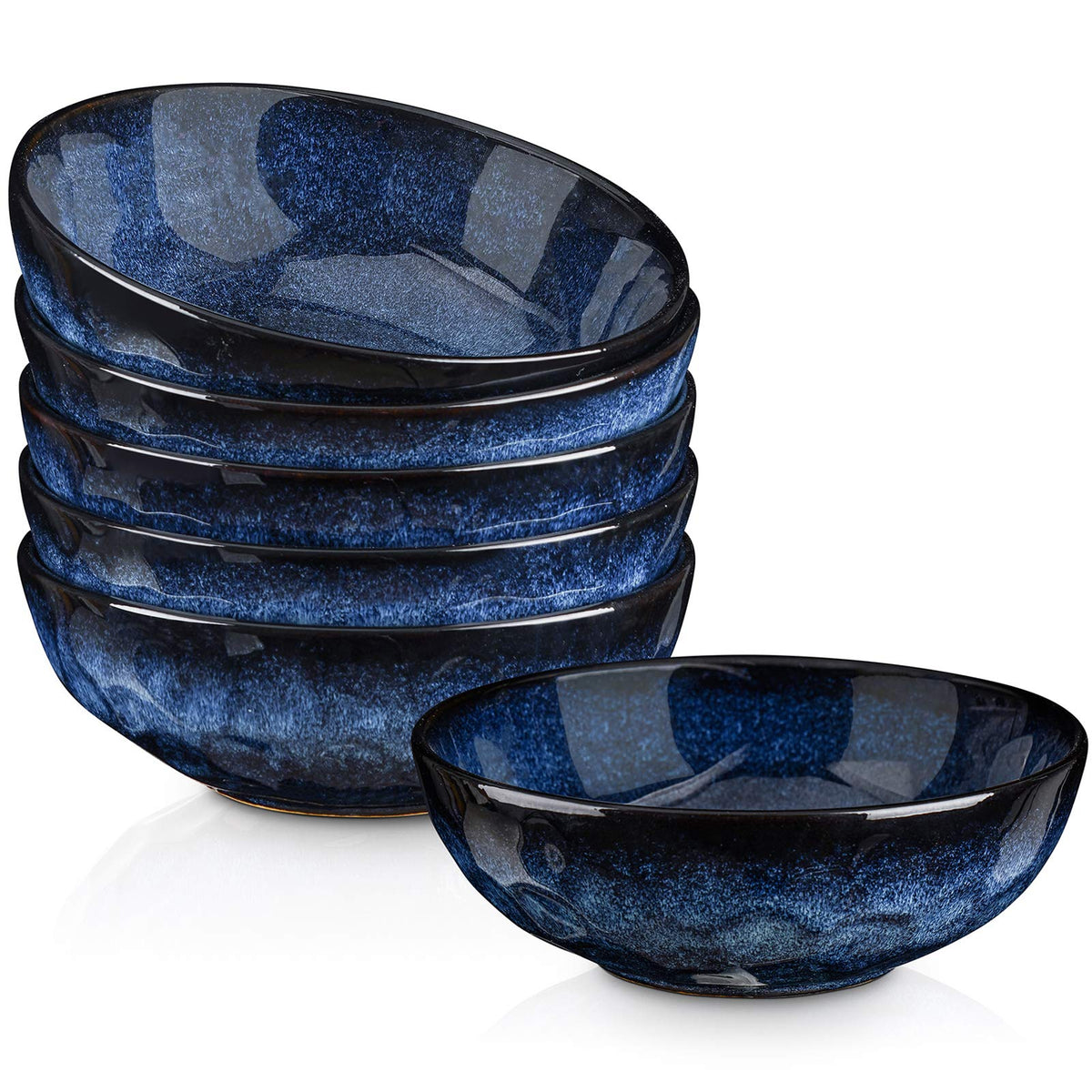 Vicrays Ceramic Salad Bowls Set For Kitchen, Serving - 32 Ounce Soup Bowls, Pasta Bowls, Chip Resistant, Dishwasher Microwave Sa