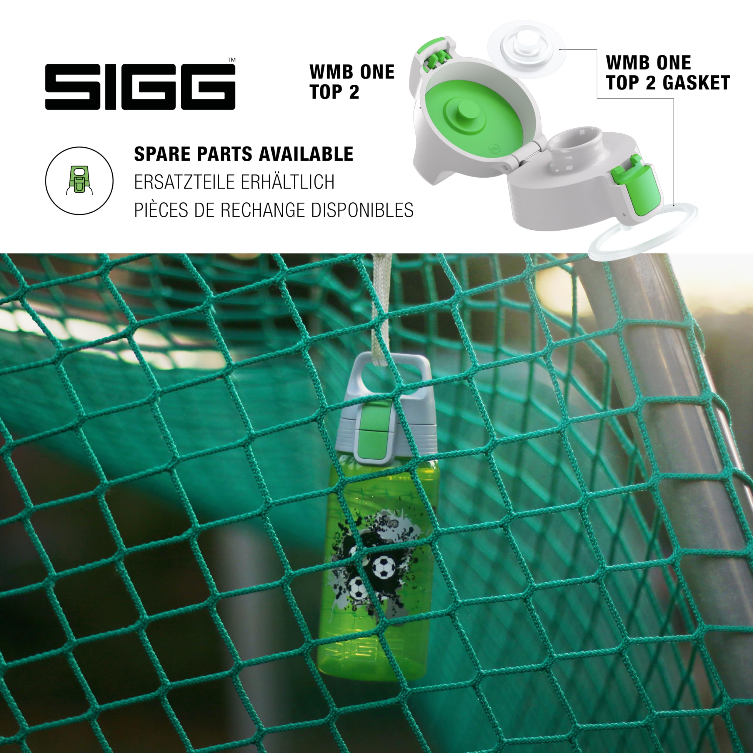 SIGG - Kids Water Bottle - Viva One Football - Leak-Proof Lid - Dishwasher - Bpa Free - Sport and Bike - One Hand Children's Drink Bottle - 17 Oz